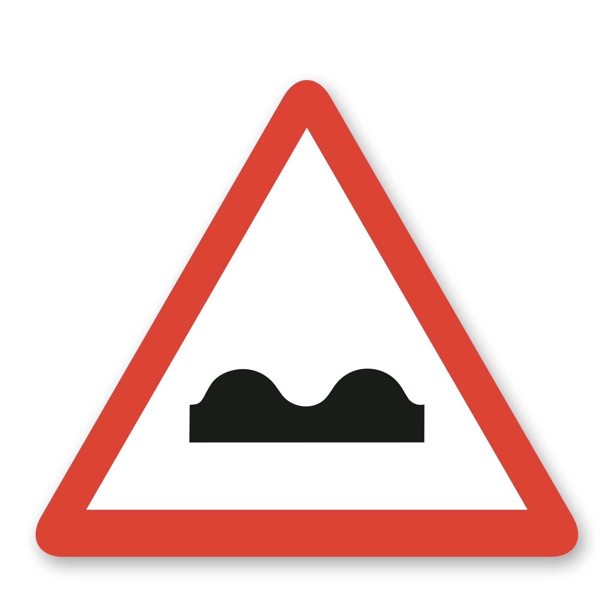 Fahrbahnunebenheit Warnschild