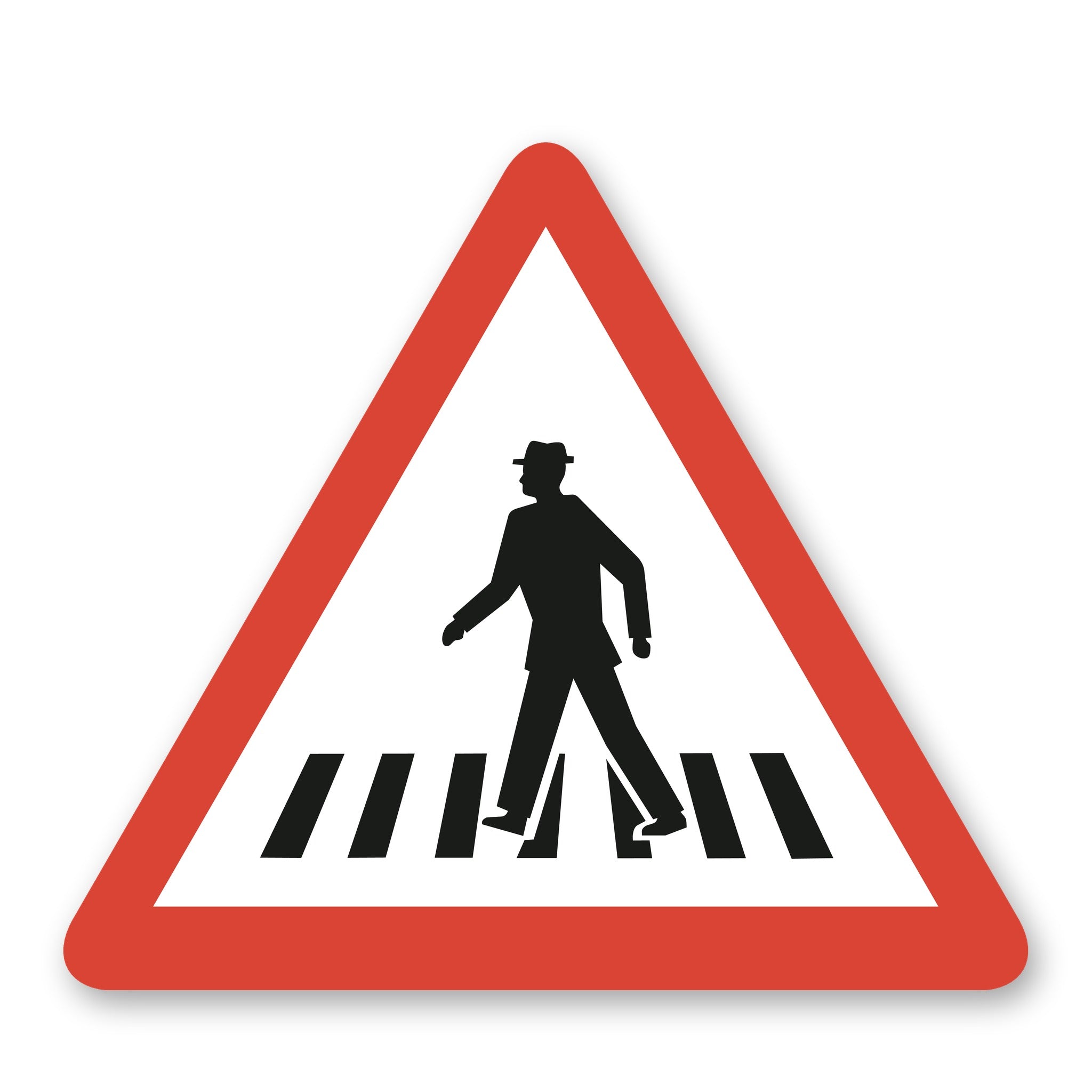 Fussgaengerstreifen Warnschild