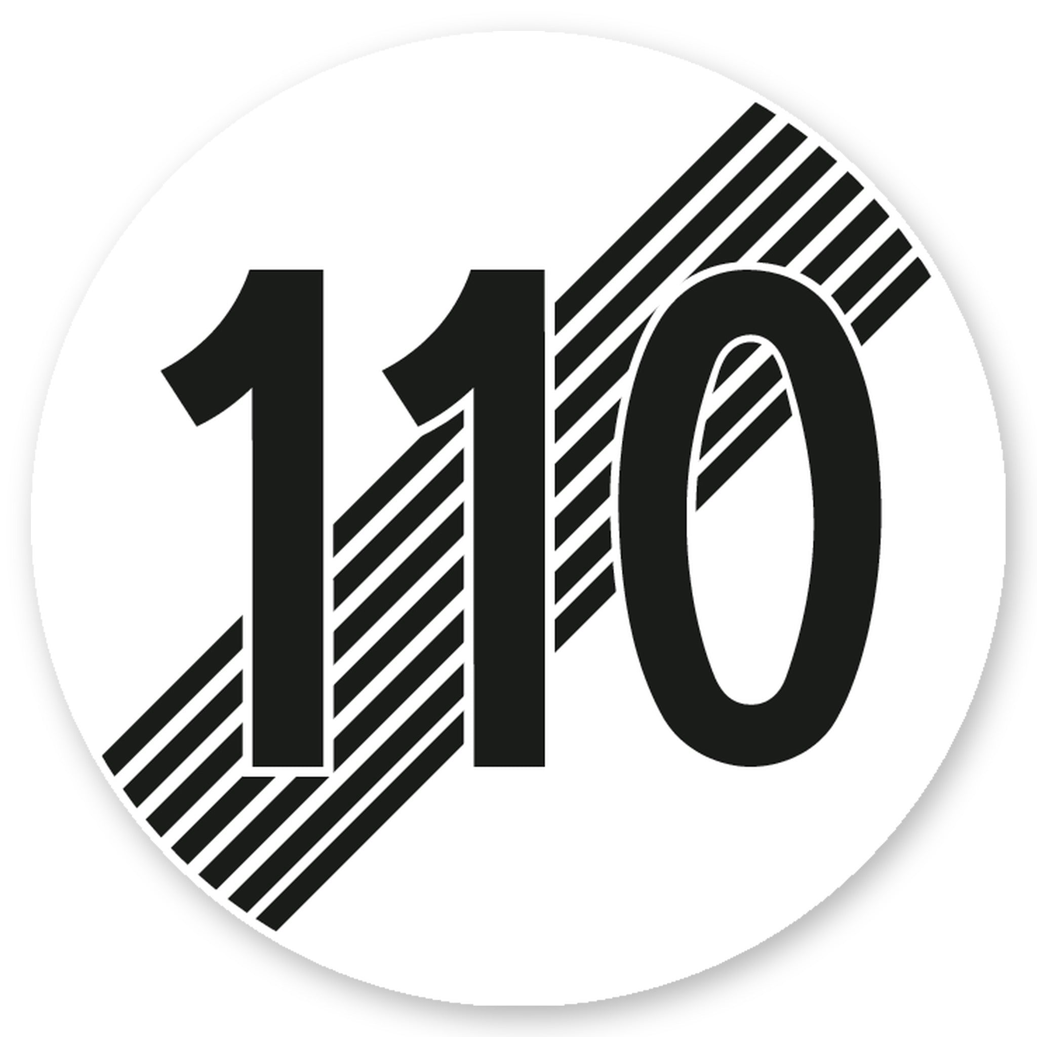 Ende der Höchstgeschwindigkeit 110 km/h