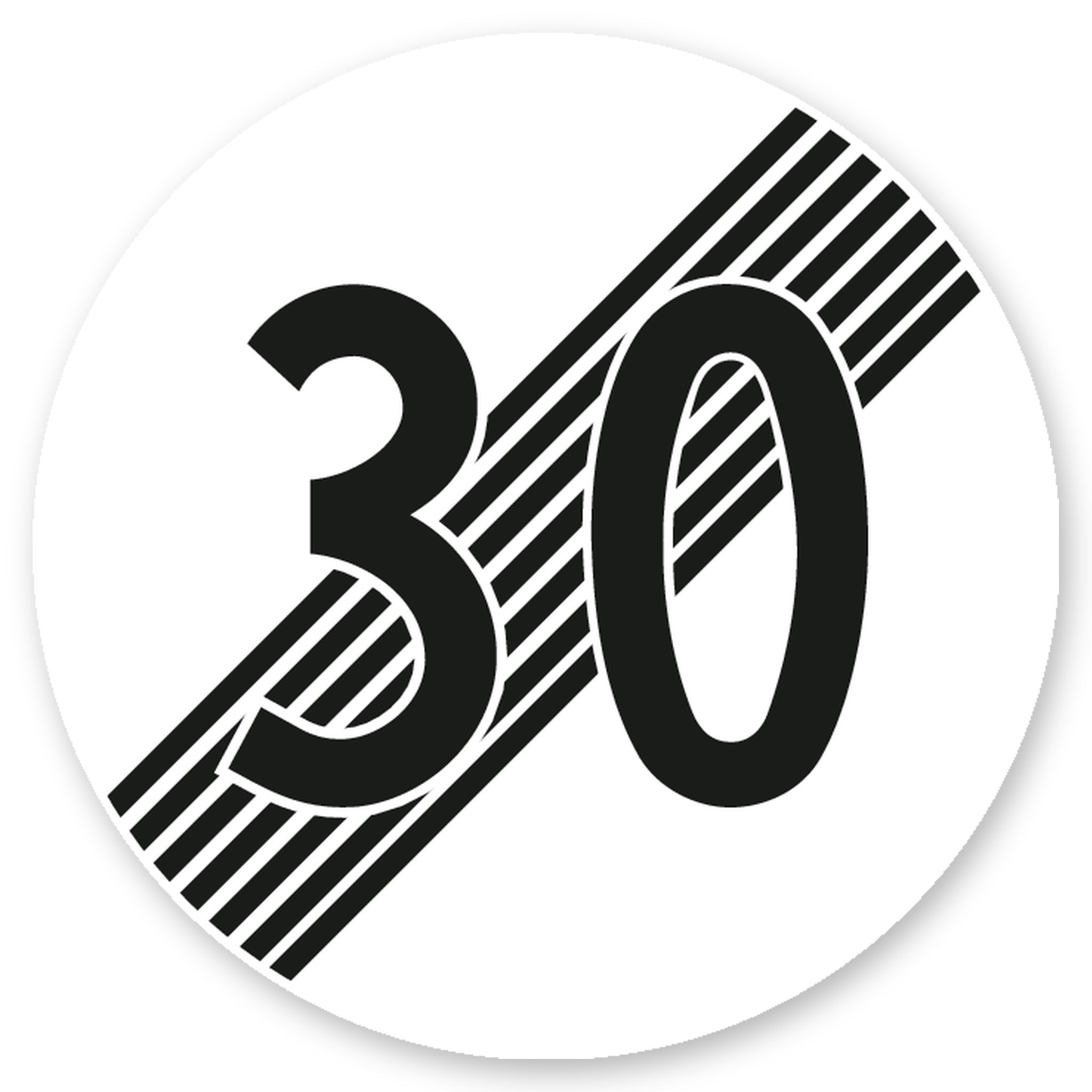 Ende der Höchstgeschwindigkeit 30 km/h