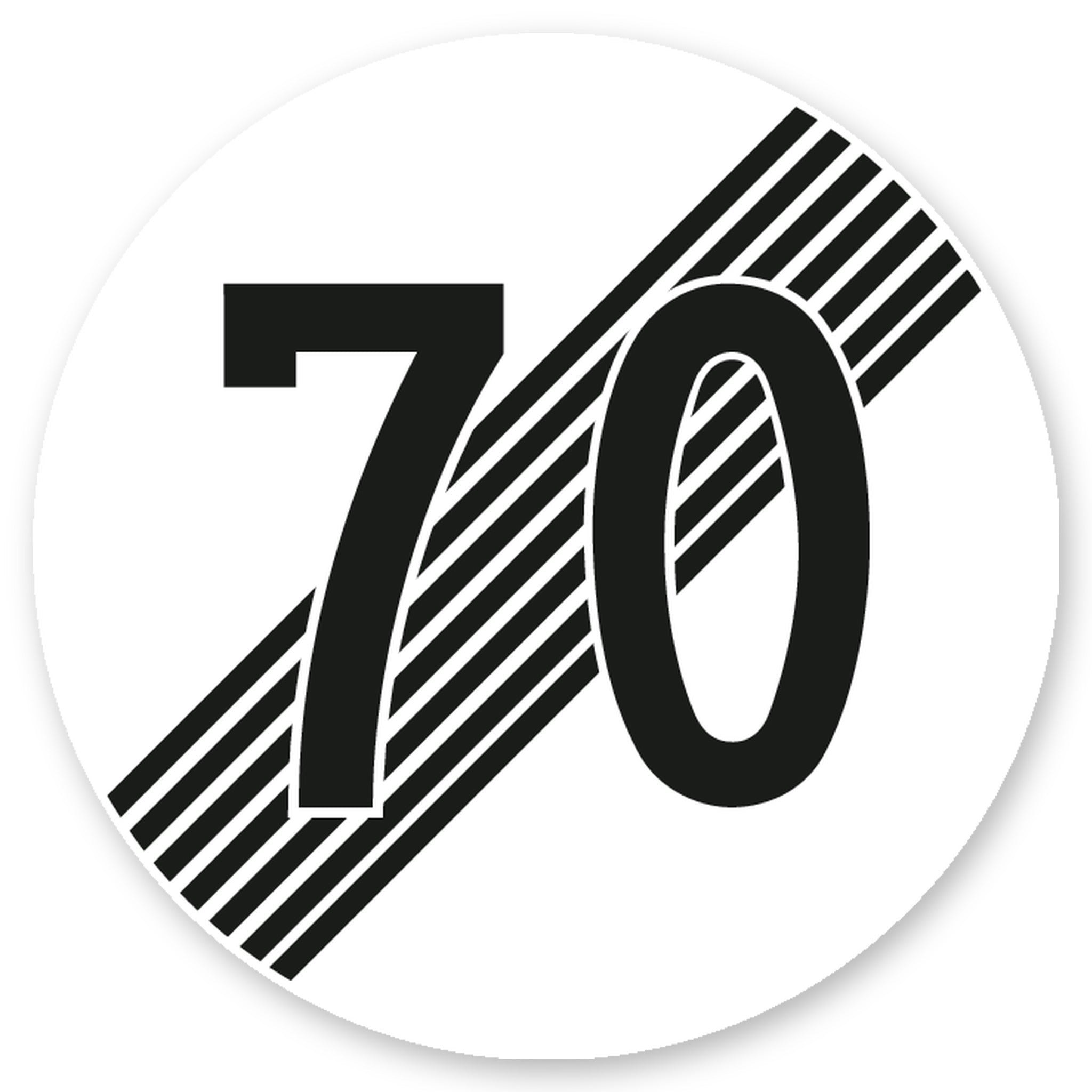 Ende der Höchstgeschwindigkeit 70 km/h