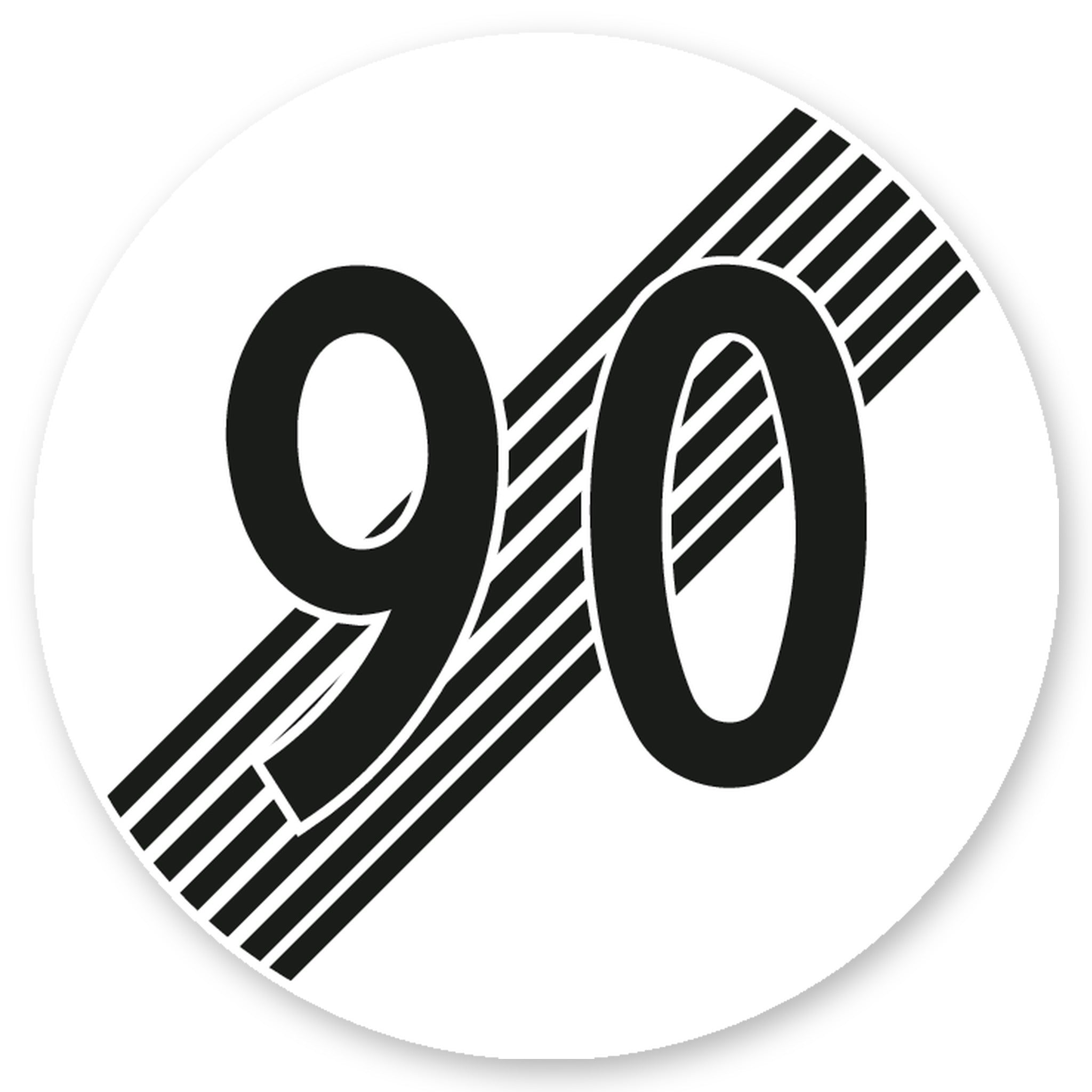 Ende der Höchstgeschwindigkeit 90 km/h