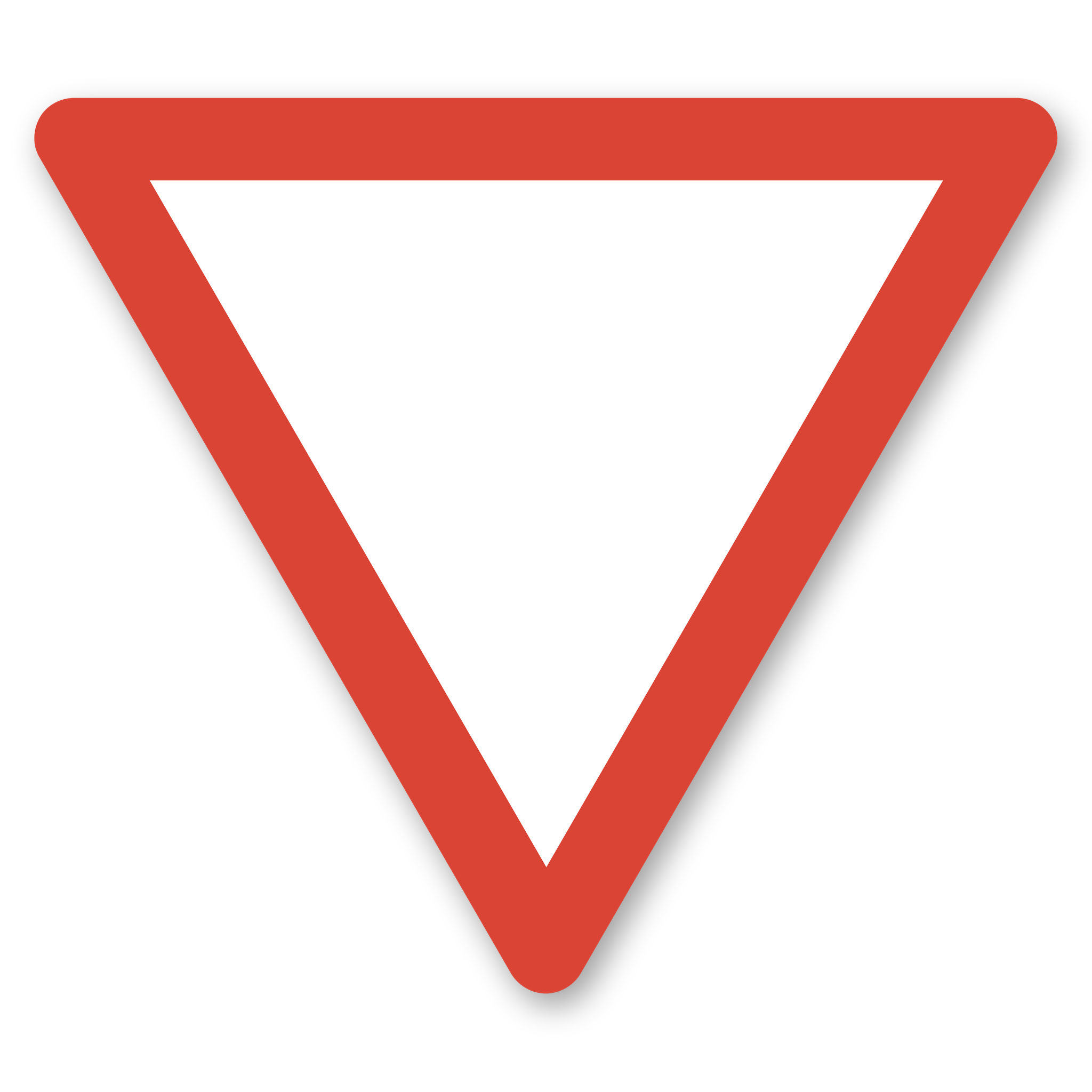 Kein Vorrang Warnschild Alu-Verbund