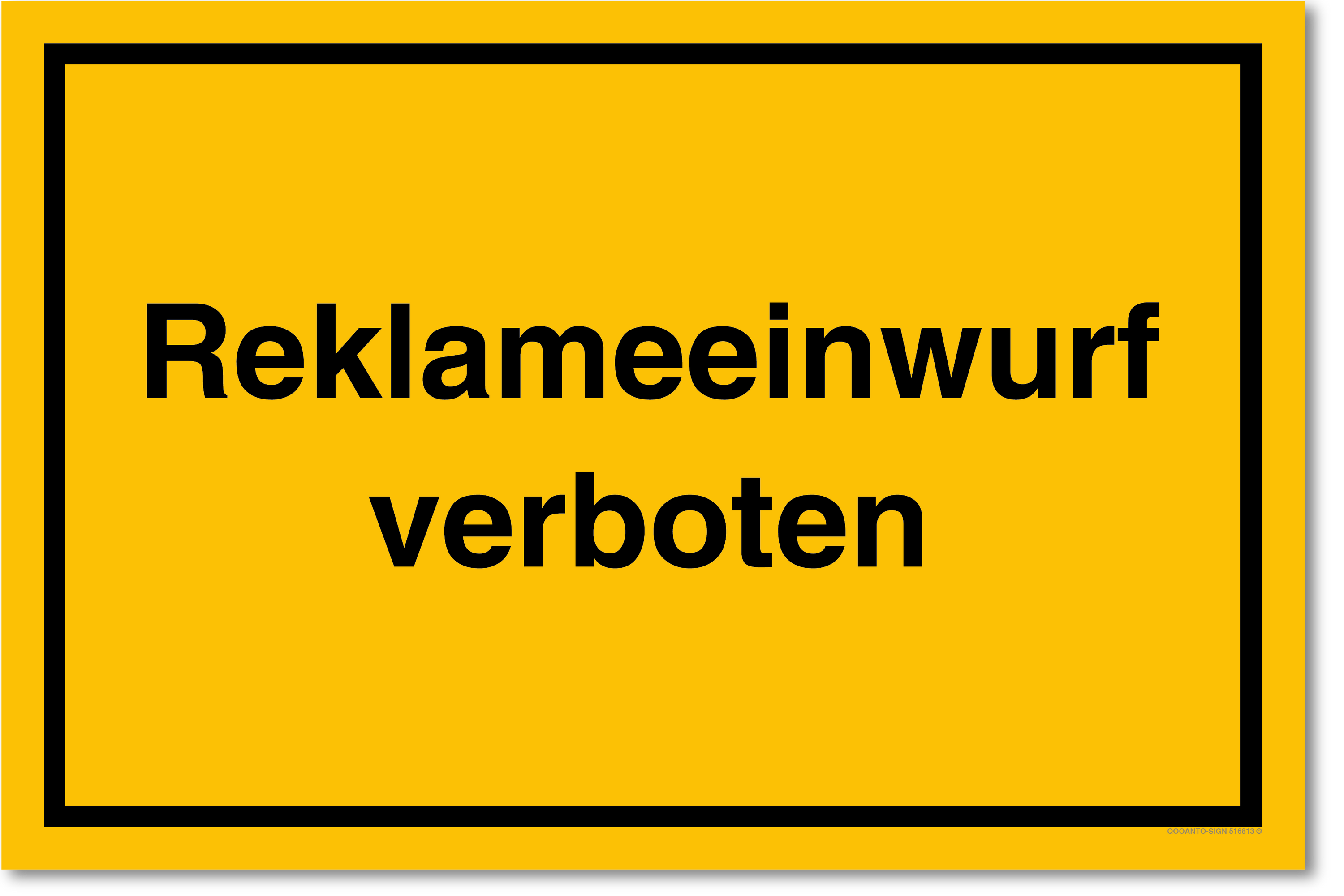 Reklameeinwurf verboten - Hinweisschild