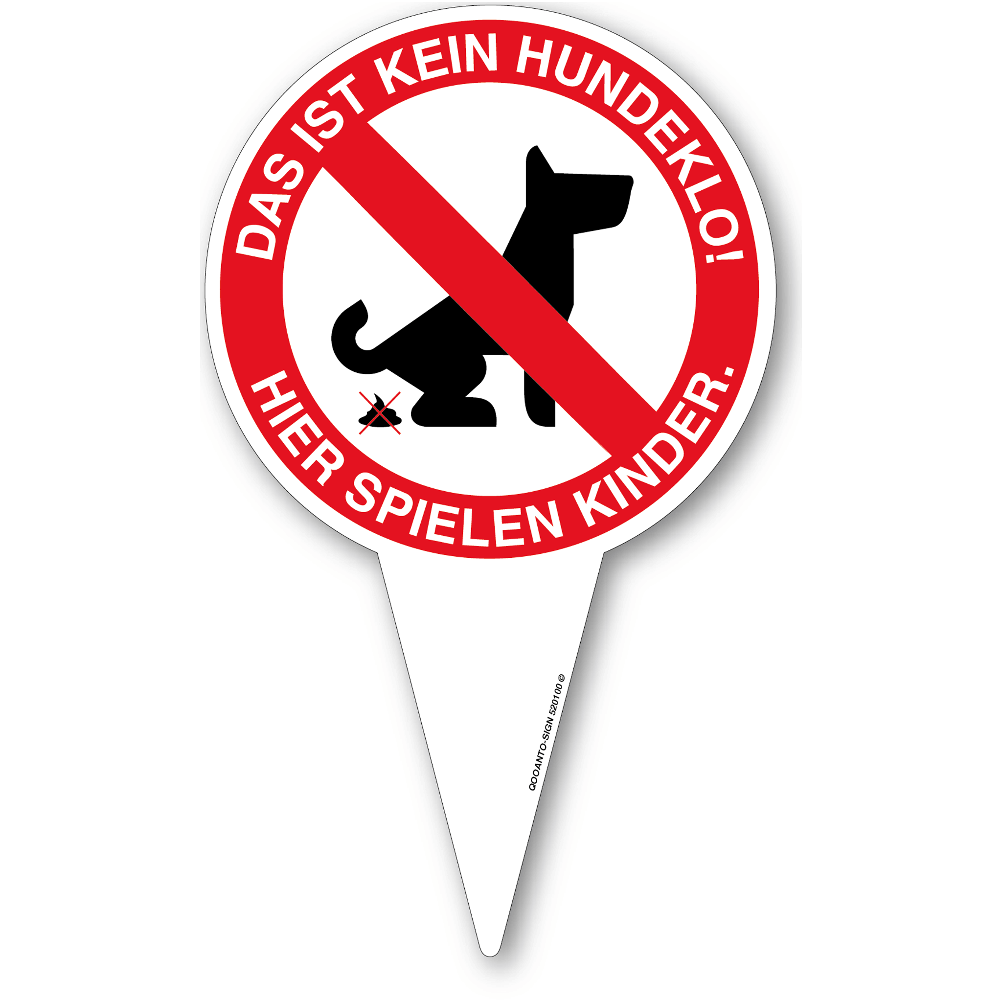 Das ist kein Hundeklo! Hier spielen Kinder., Schild