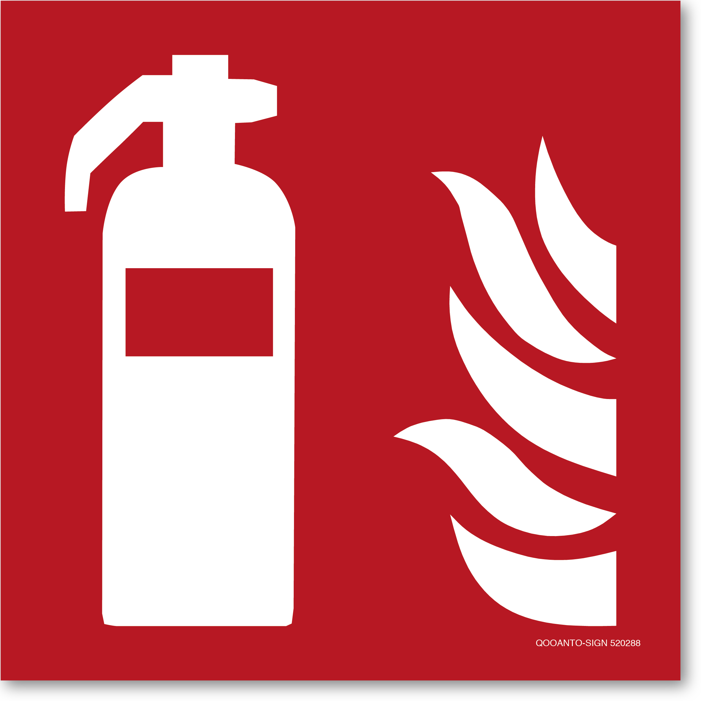 Feuerlöscher, Schild oder Aufkleber
