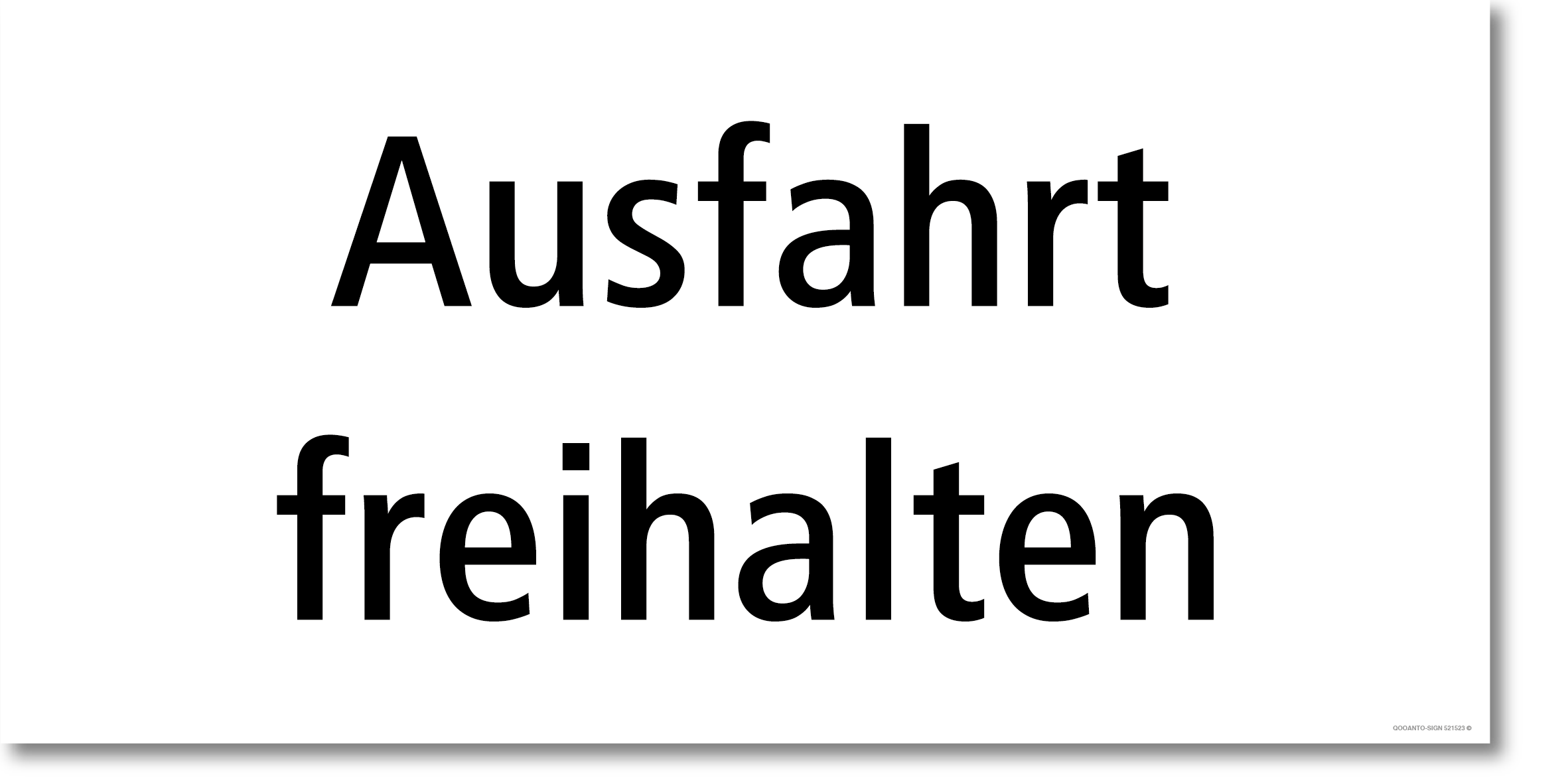 Ausfahrt freihalten, Hinweisschild, aus Alu-Verbund, mit UV-Schutz
