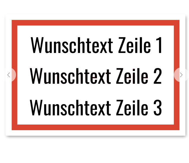Selbst gestalten | 3 Zeilen Wunschtext aus 3 mm starkem Alu-Verbund (UV- und wetterfest)