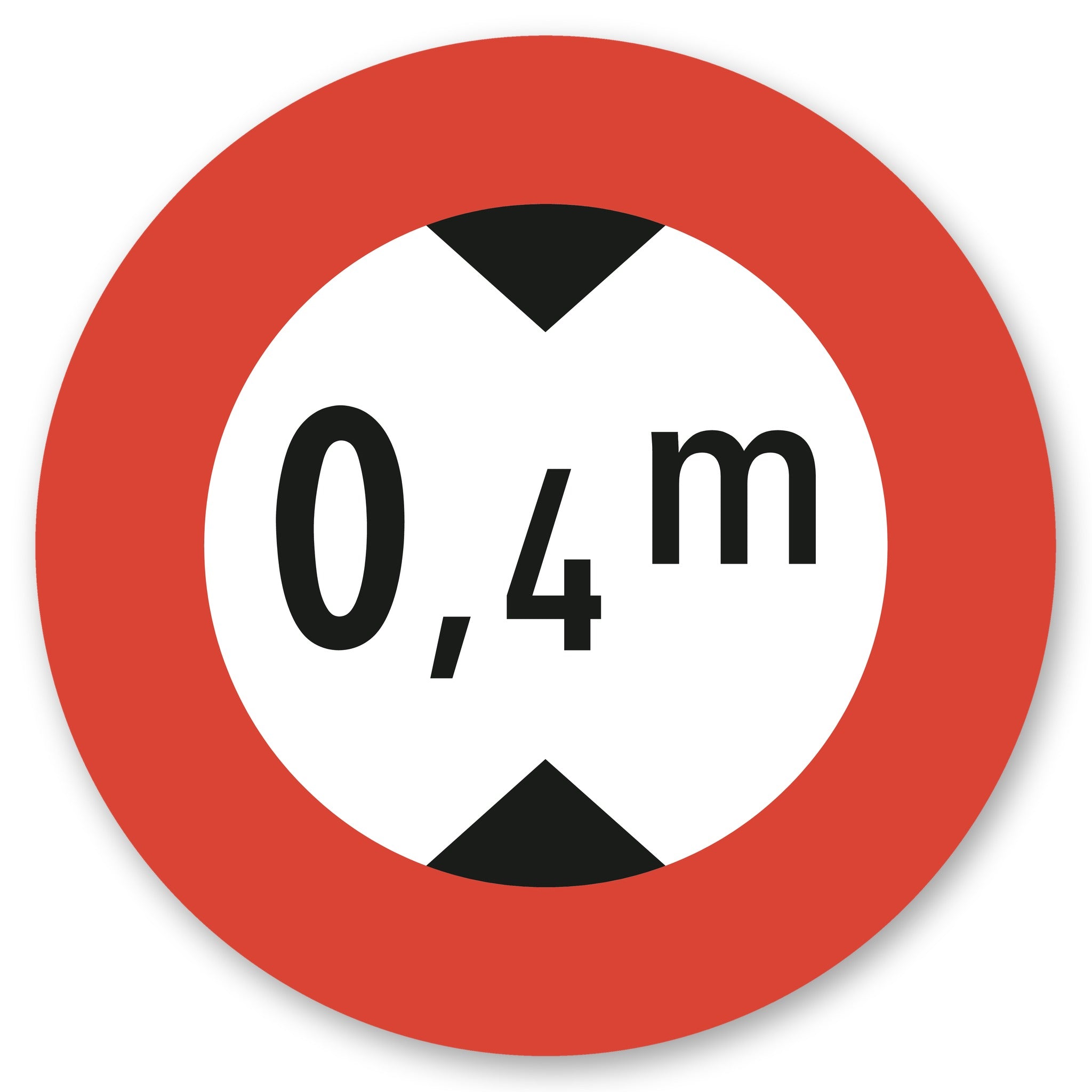 Verkehrsschild Höchsthöhe 0,4 m rund Alu-Verbund