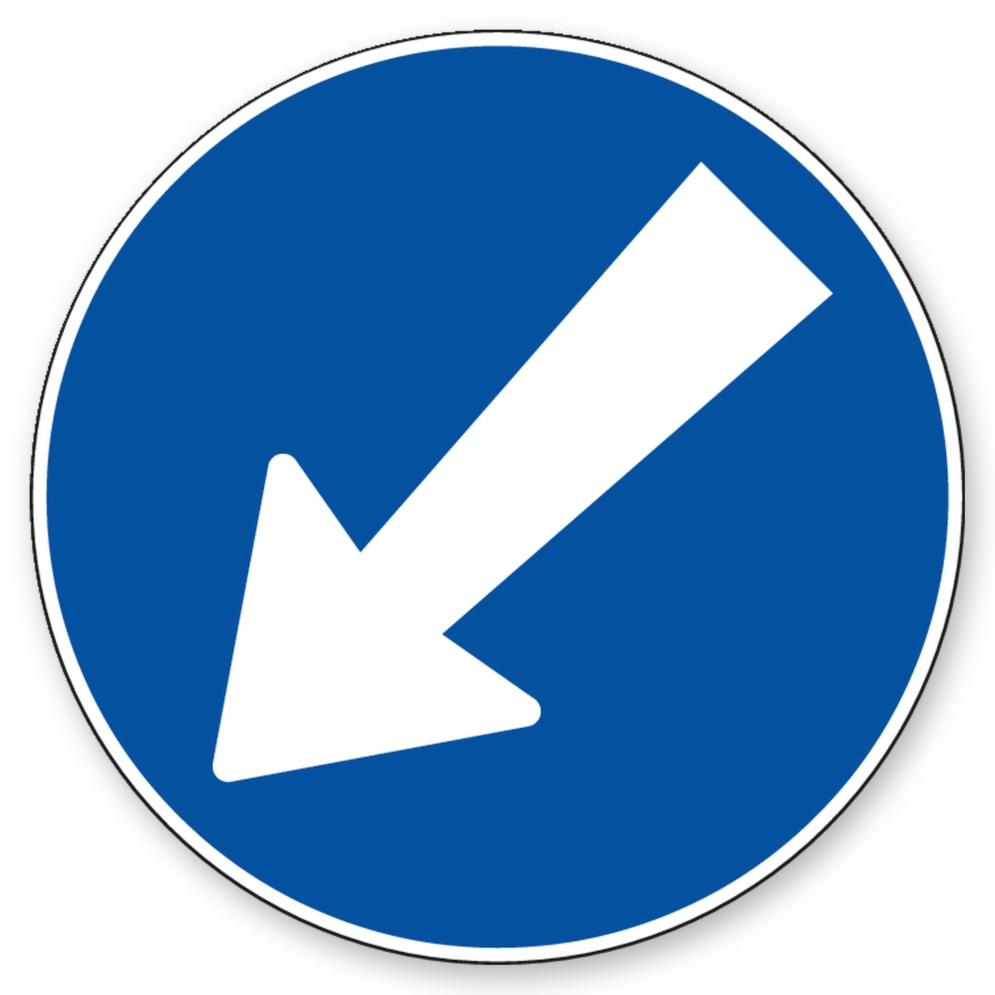 Fahrrichtung links abwärts