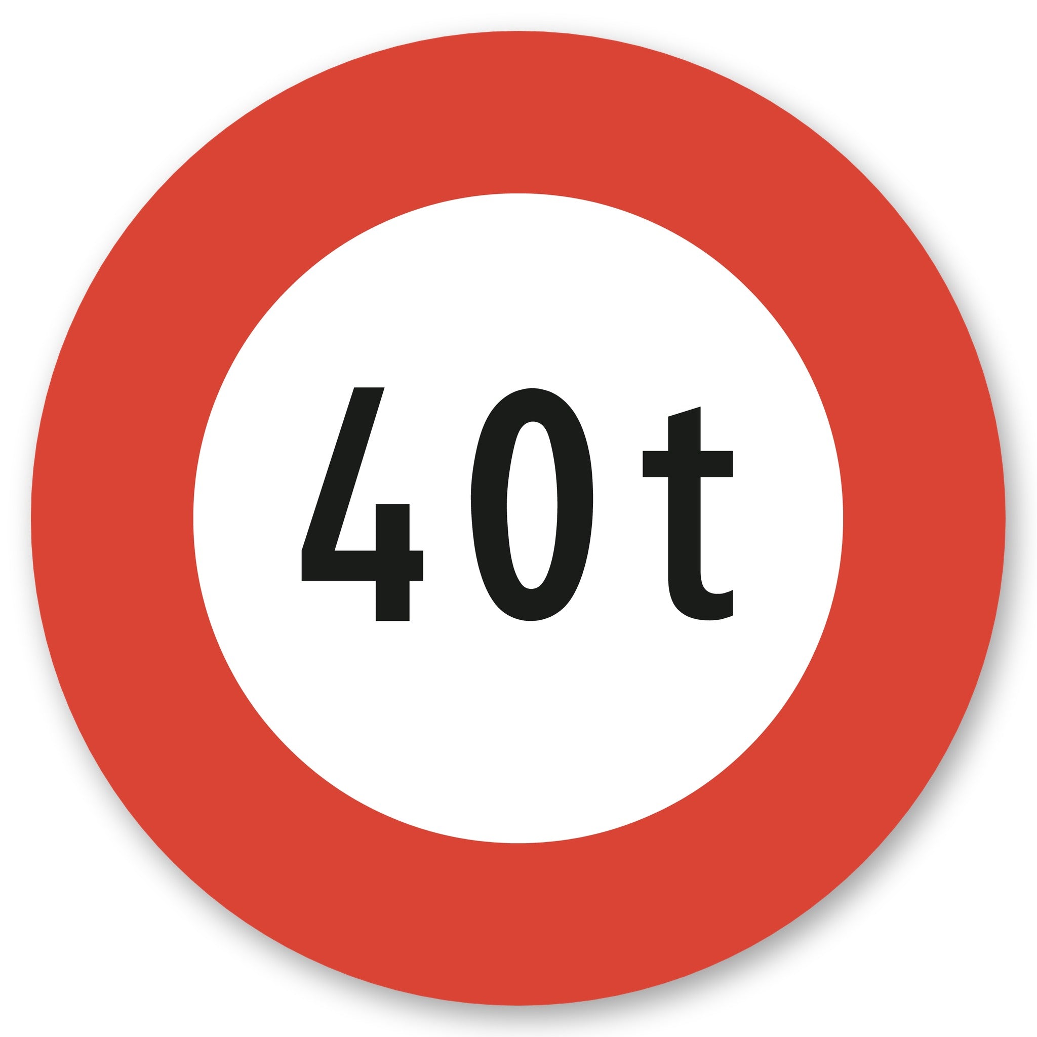 Höchstgewicht 40 t Schild