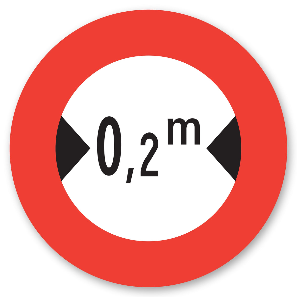 Höchstbreite 0,2 m Verkehrsschild