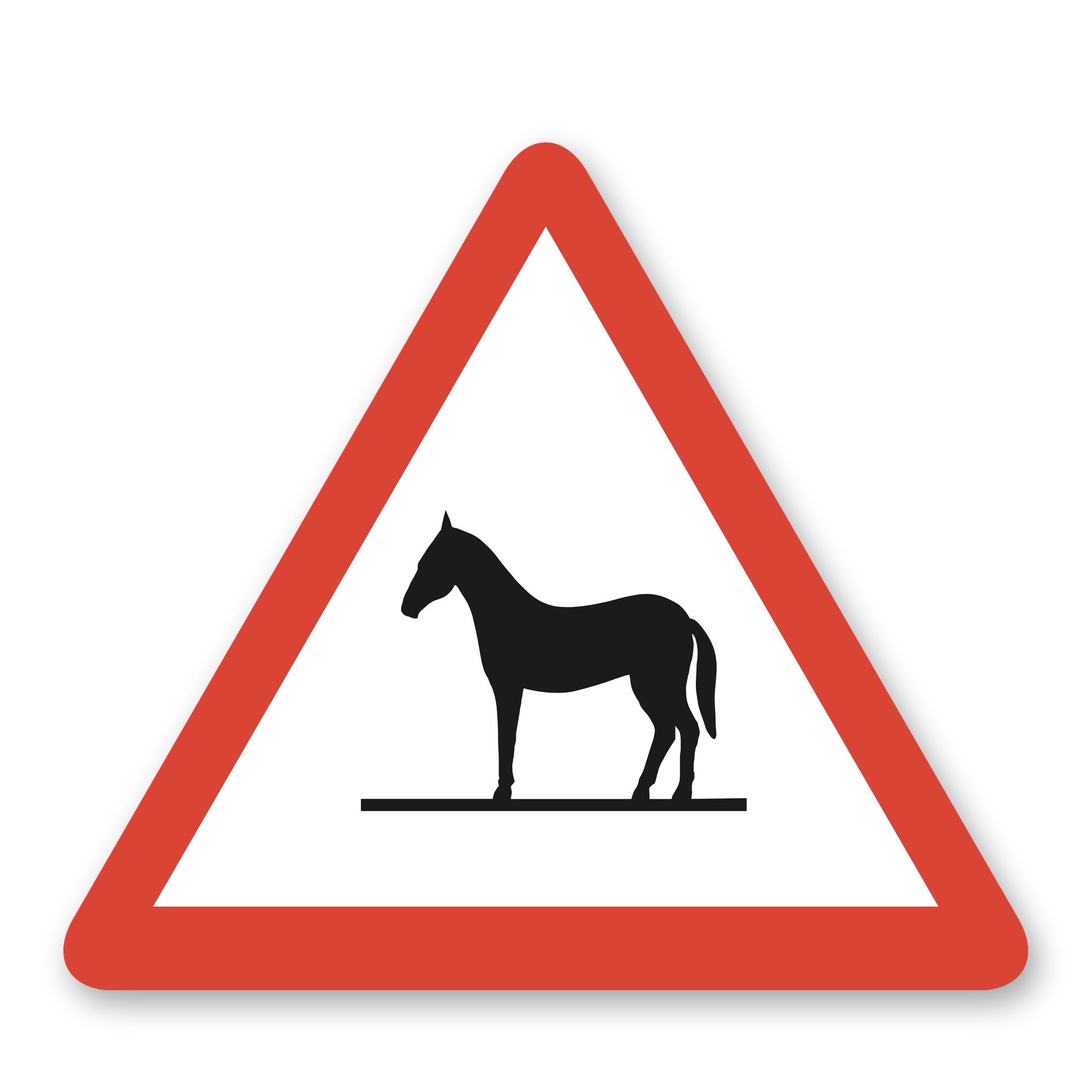 Tiere Pferd Warnschild