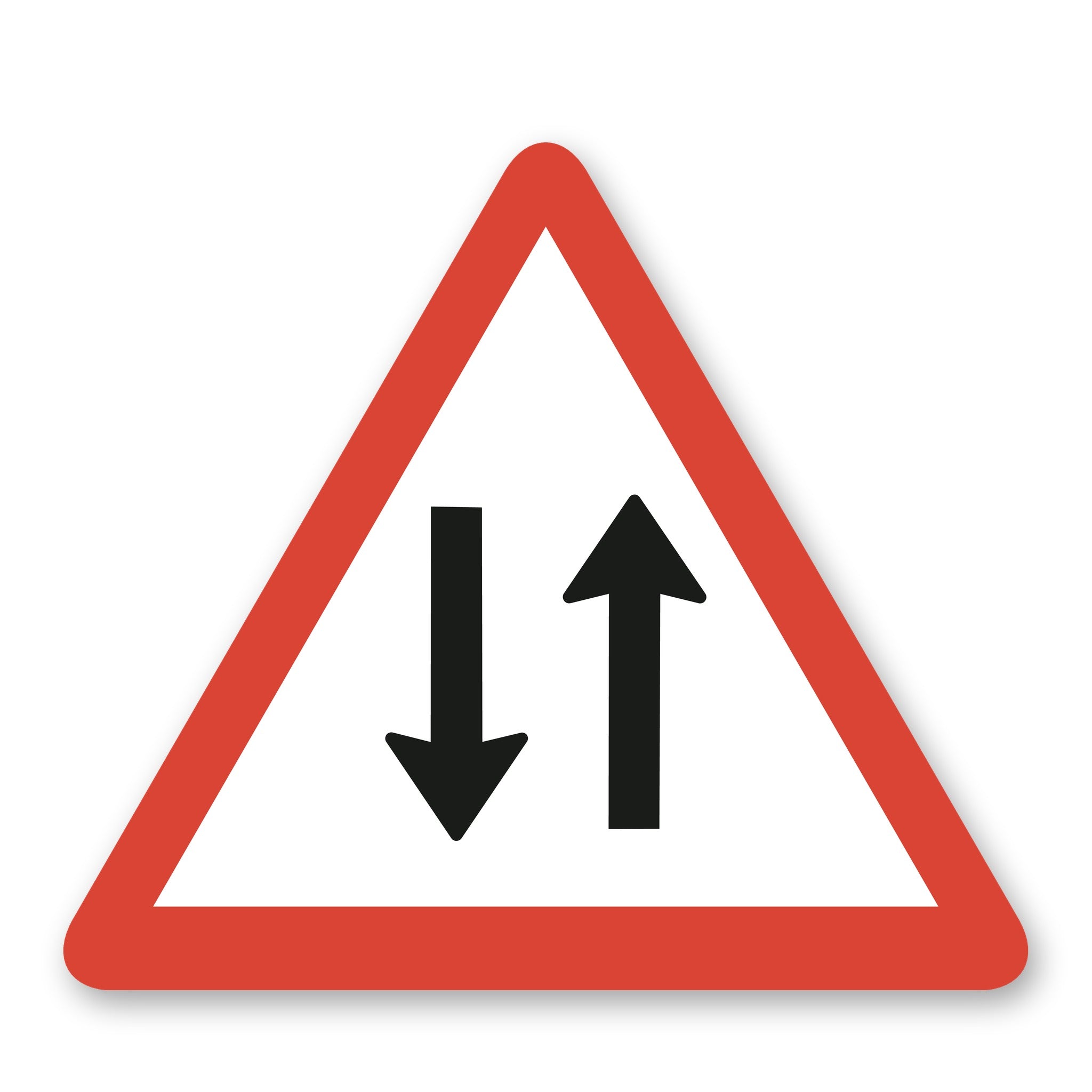 Gegenverkehr Warnschild