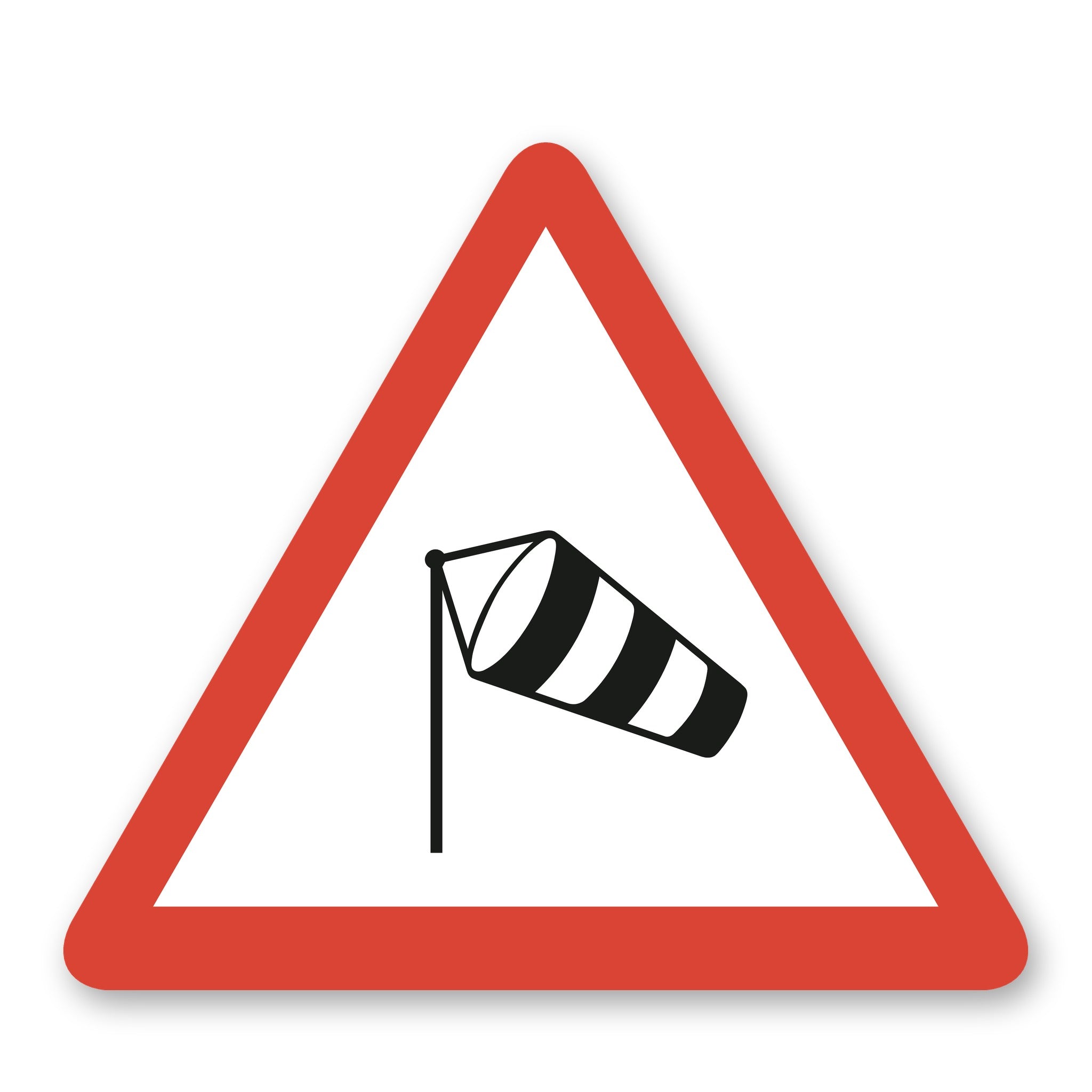 Seitenwind Warnschild