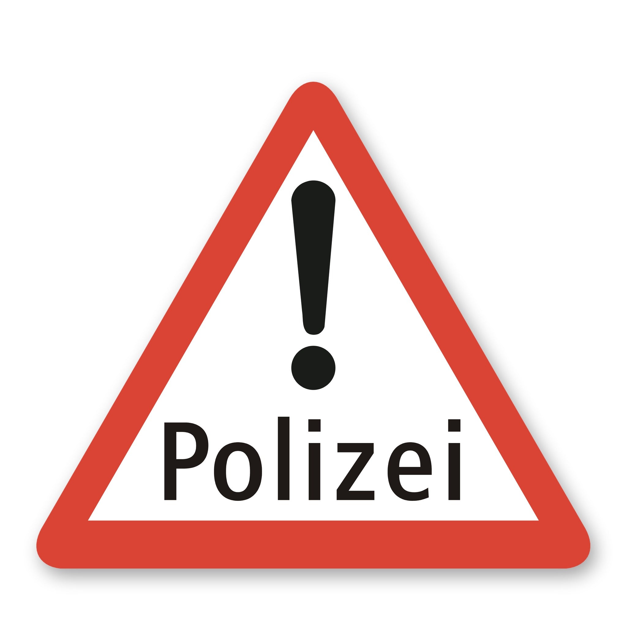 Polizei Warnschild