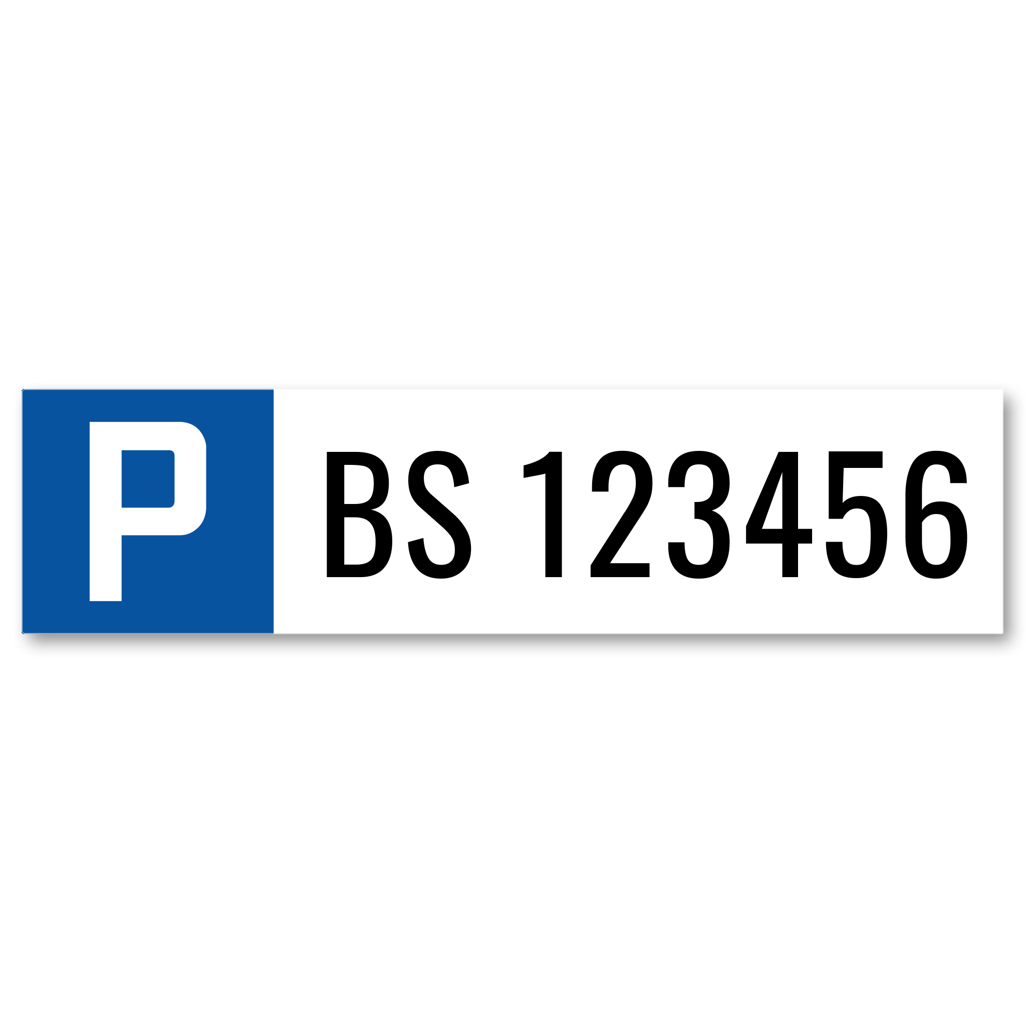 Selbst gestalten | Parkplatzschild mit Zeitangabe aus 3 mm starkem Alu-Verbund (UV- und wetterfest)