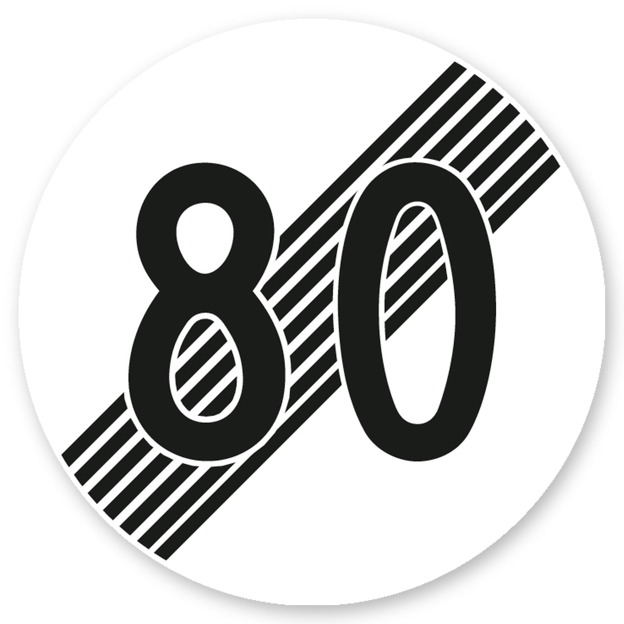 Ende der Höchstgeschwindigkeit 80 km/h