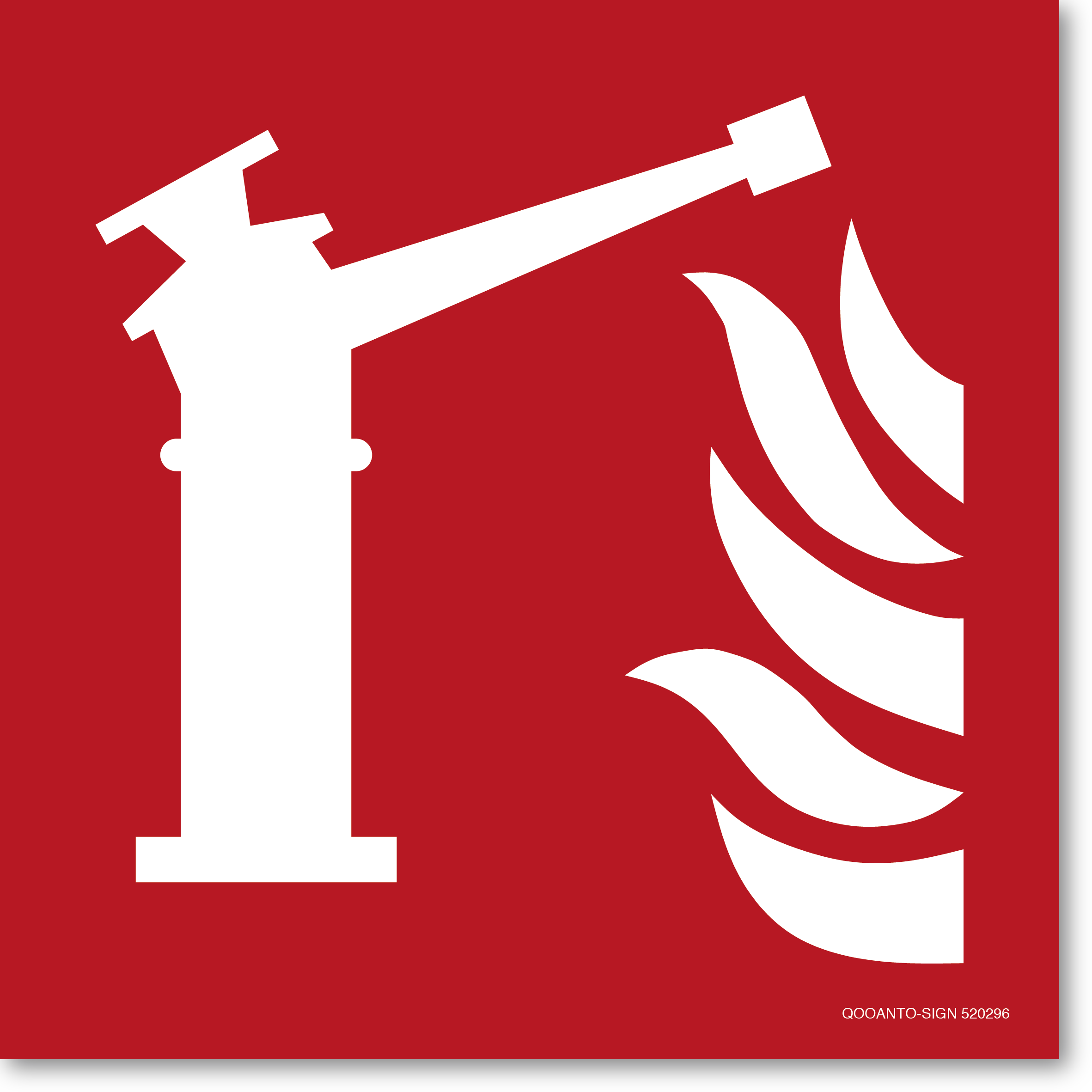 Feuerlöschmonitor, Schild oder Aufkleber