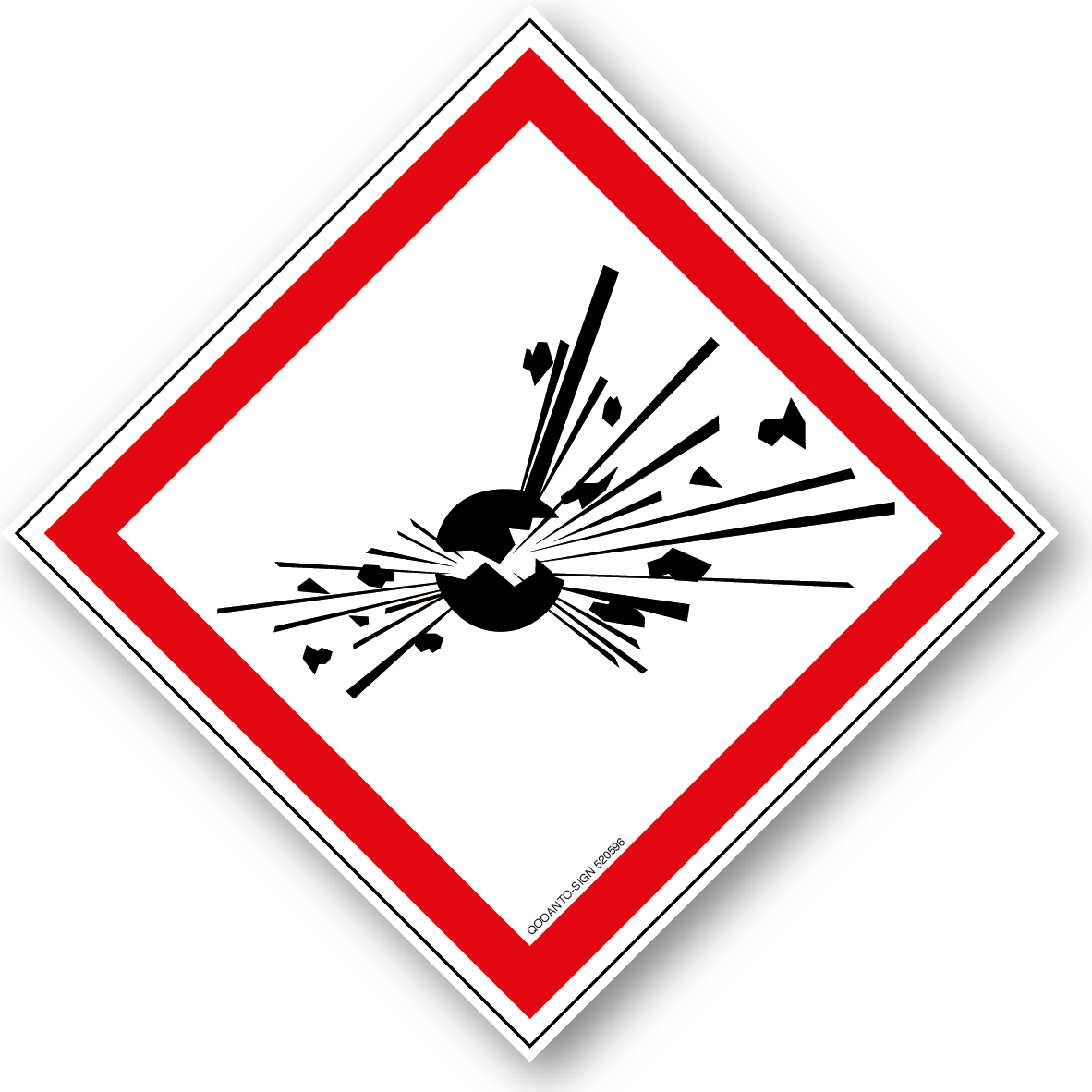 Explosiv, Schild oder Aufkleber
