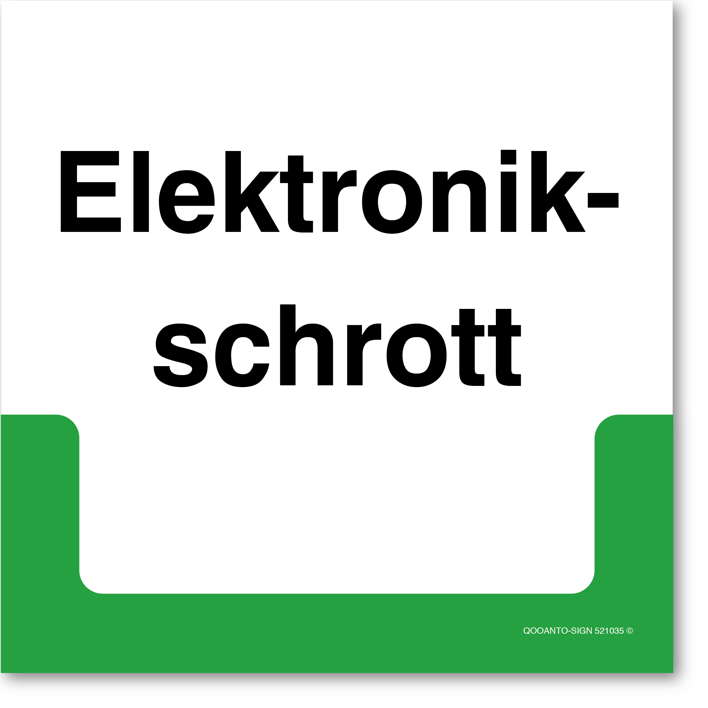 Elektronikschrott, Schild oder Aufkleber