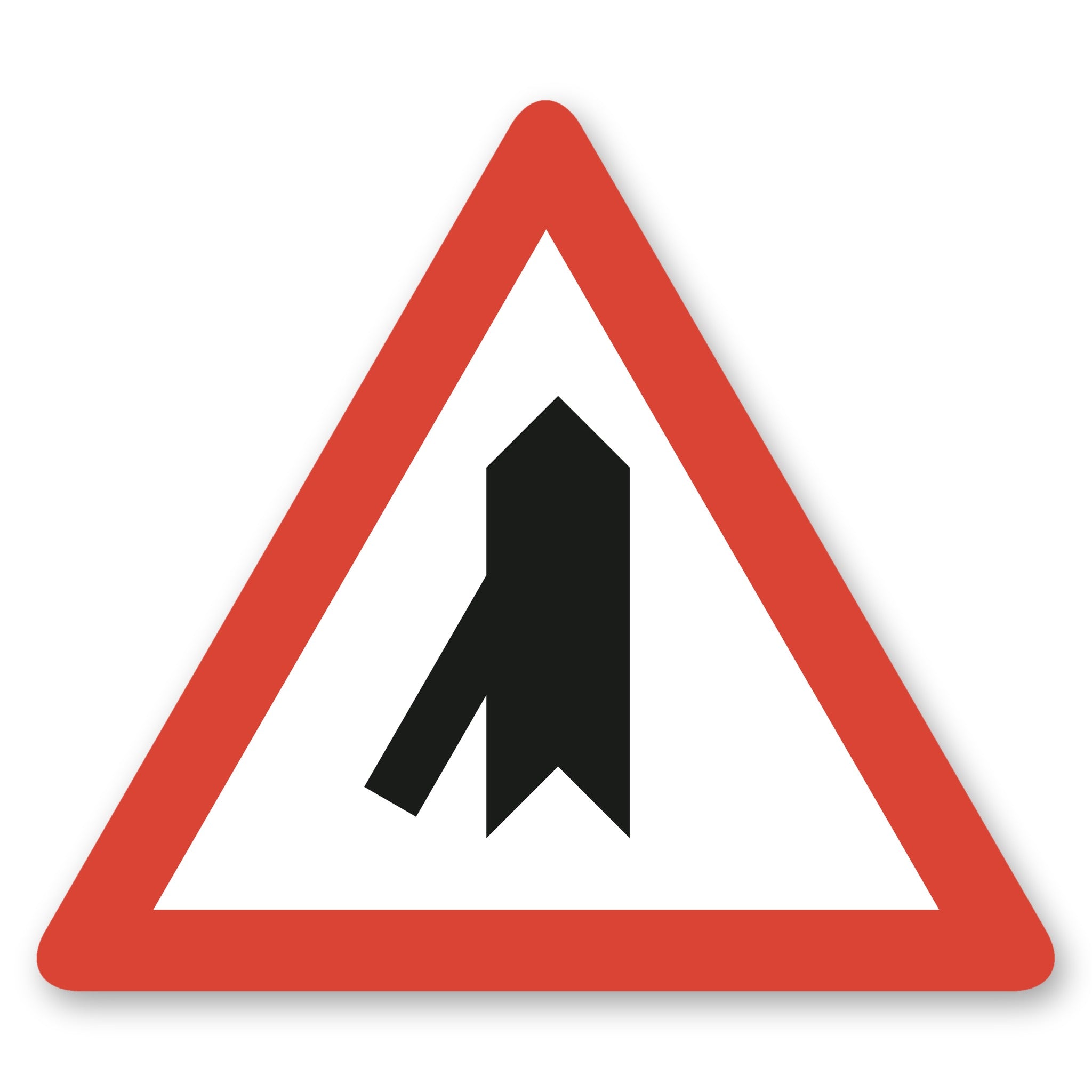 Einfahrt von links Warnschild Vorschau
