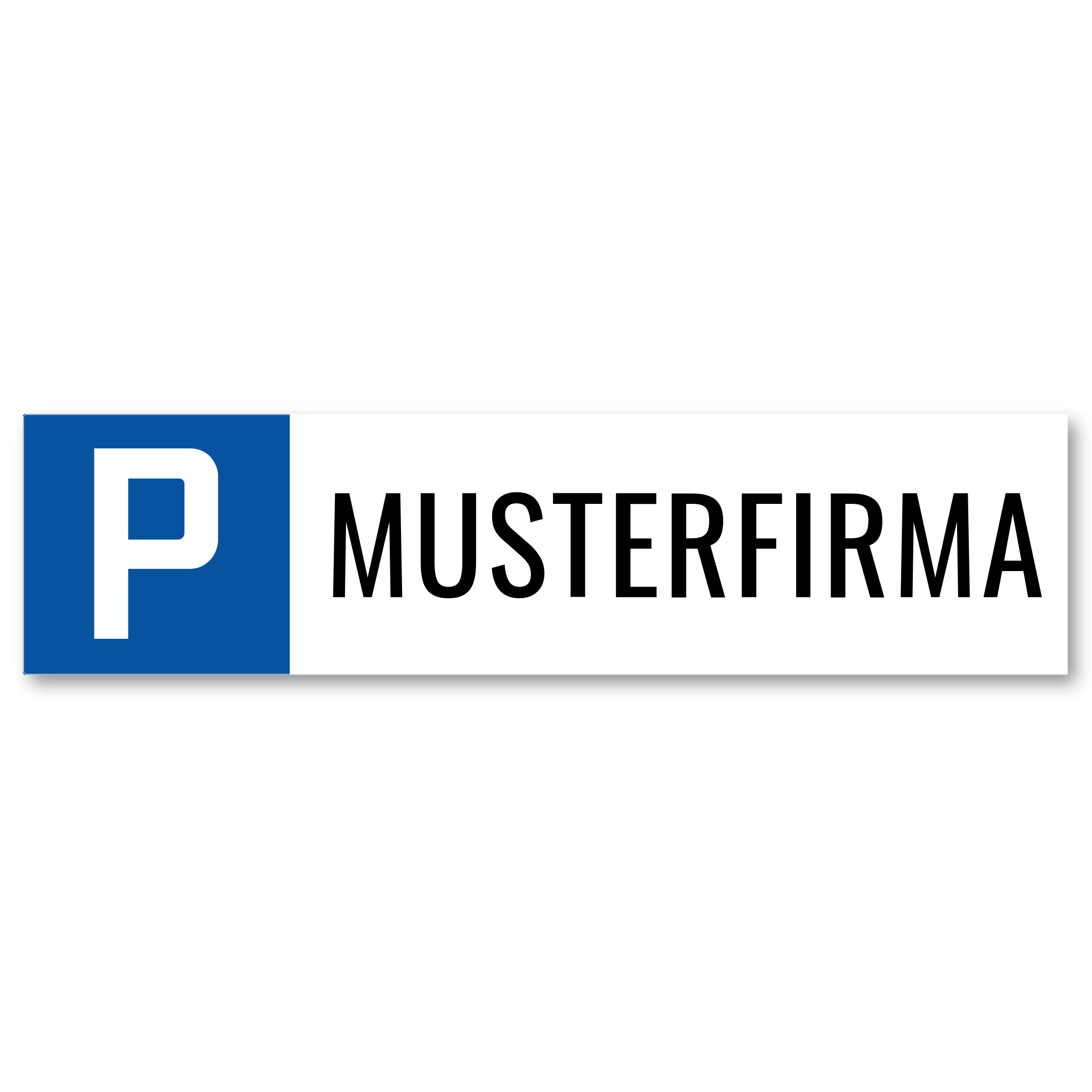 Selbst gestalten | Parkplatzschild mit Firmenname aus 3 mm starkem Alu-Verbund (UV- und wetterfest)