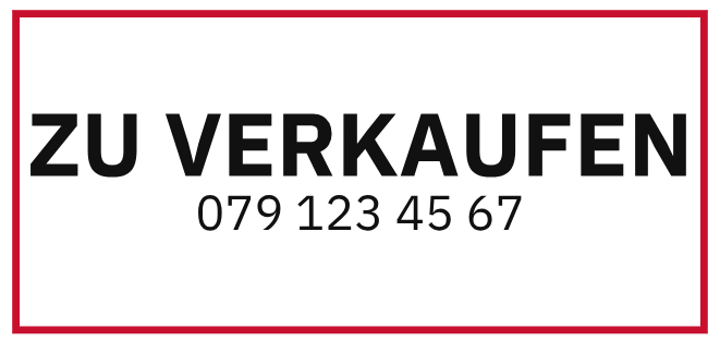 Selbst gestaltbares Zu verkaufen Schild mit Wunschtext