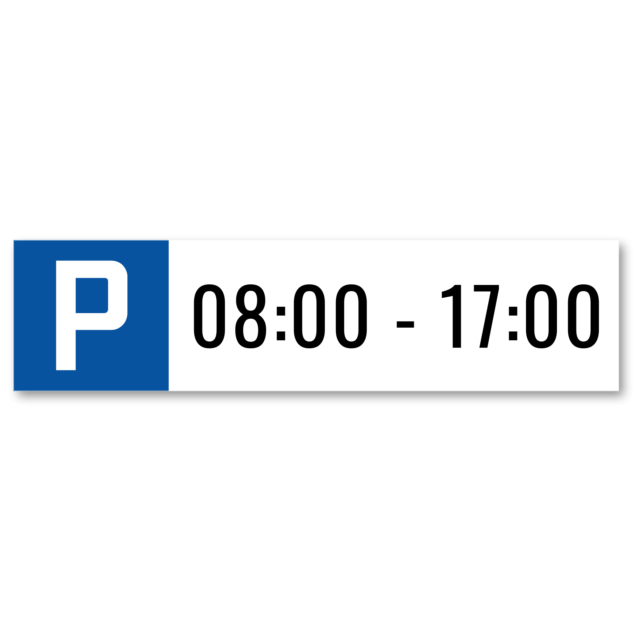 Selbst gestalten | Parkplatzschild mit Zeitangabe aus 3 mm starkem Alu-Verbund (UV- und wetterfest)