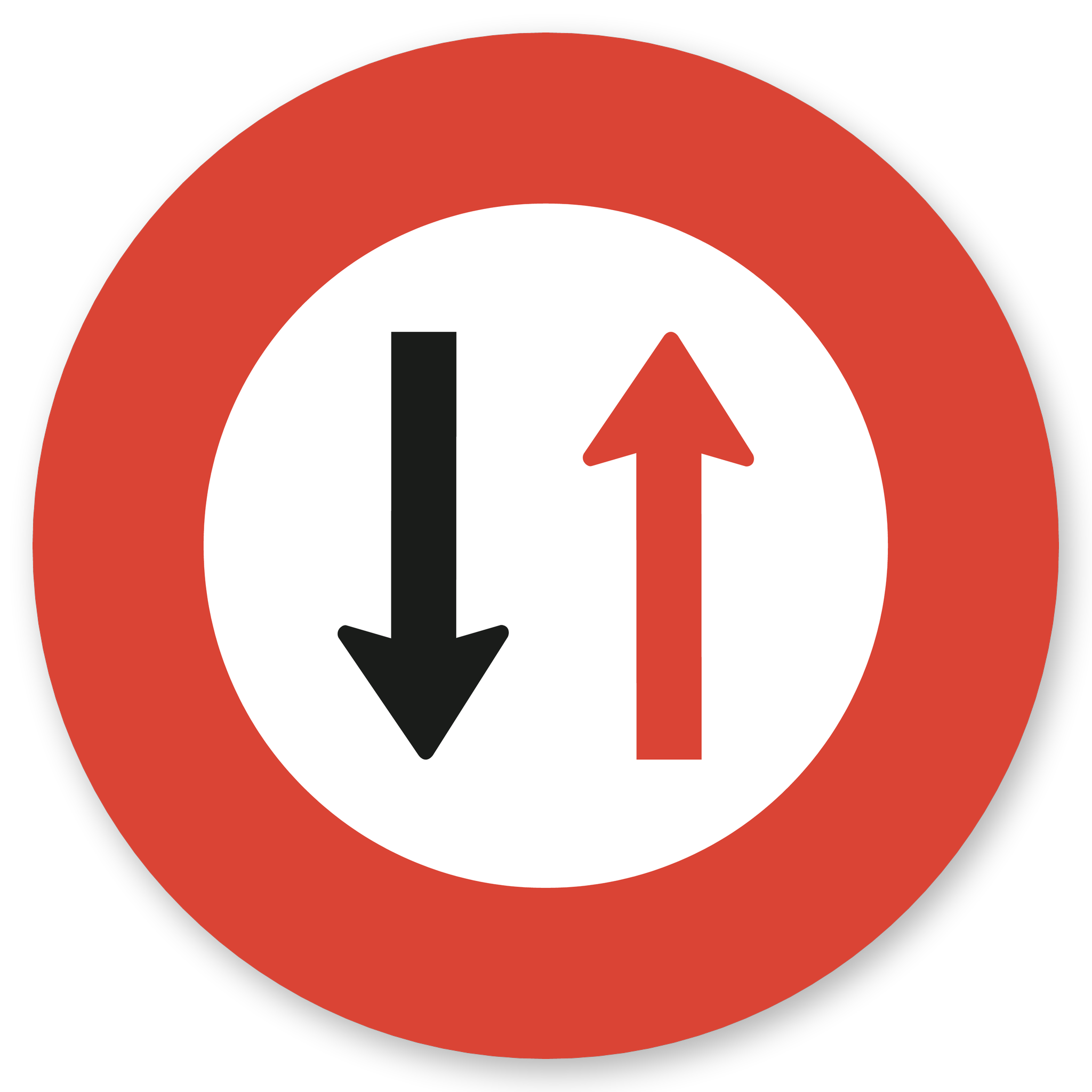 Dem Gegenverkehr Vortritt lassen - Signal 3.09 SSV