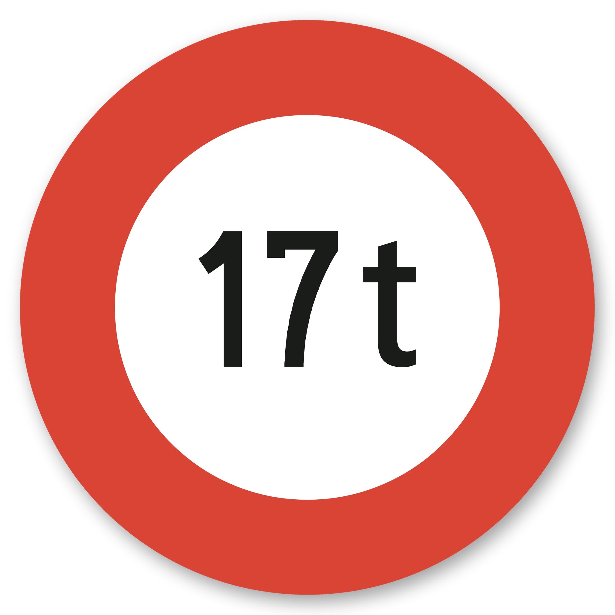 Höchstgewicht 17 t Schild