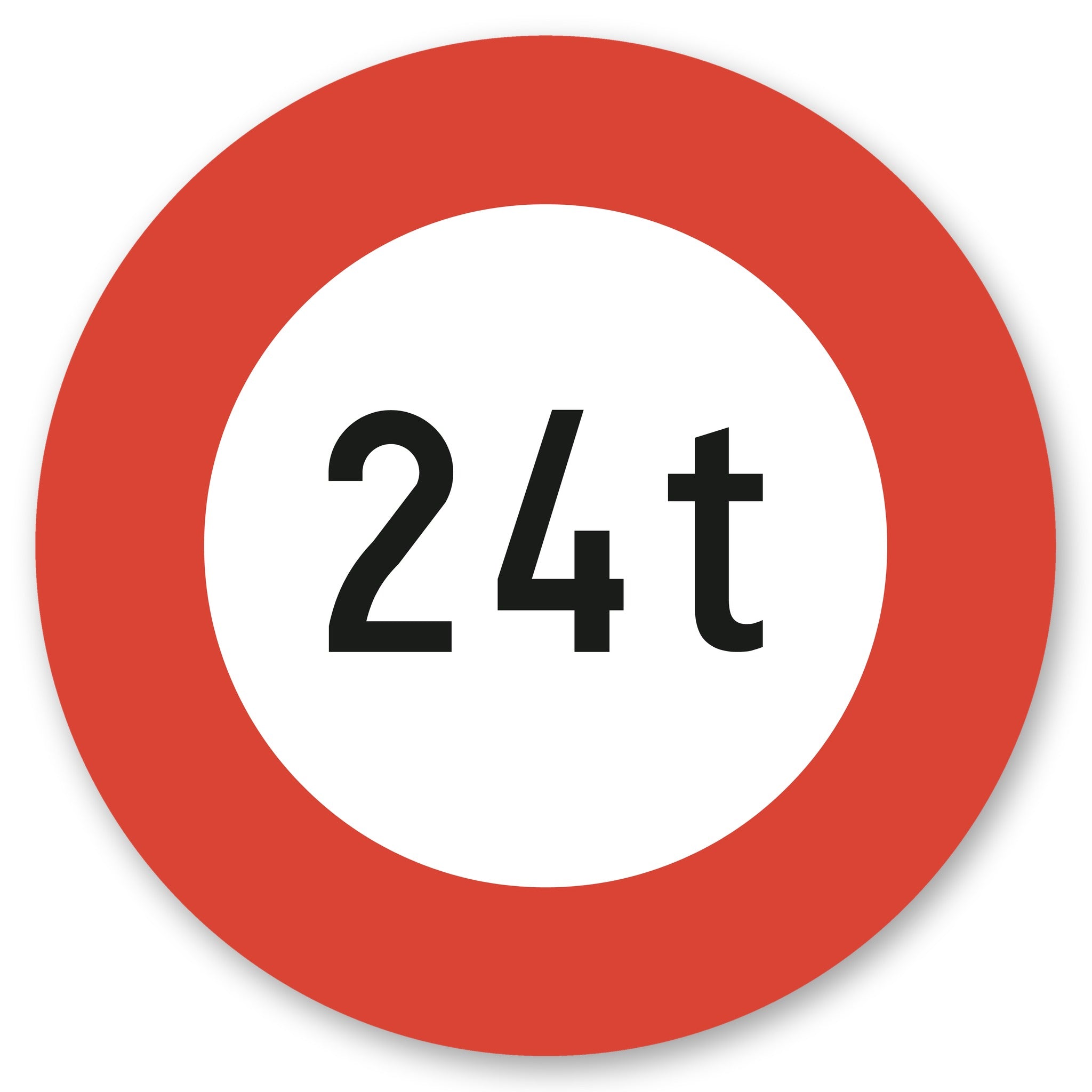 Höchstgewicht 24 t Schild