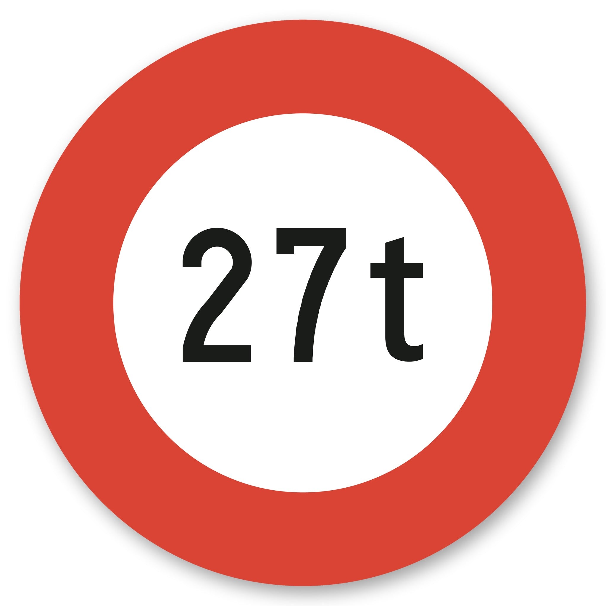 Höchstgewicht 27 t Schild
