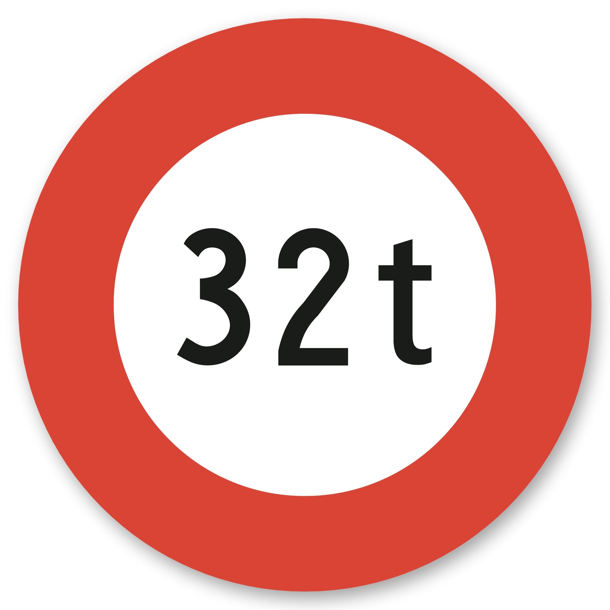 Höchstgewicht 32 t Schild