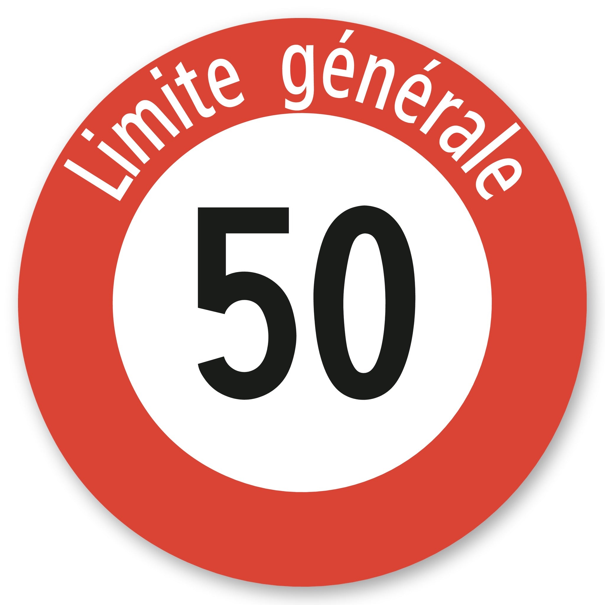 Limite générale 50 (FR) - Panneau Alu-Verbund