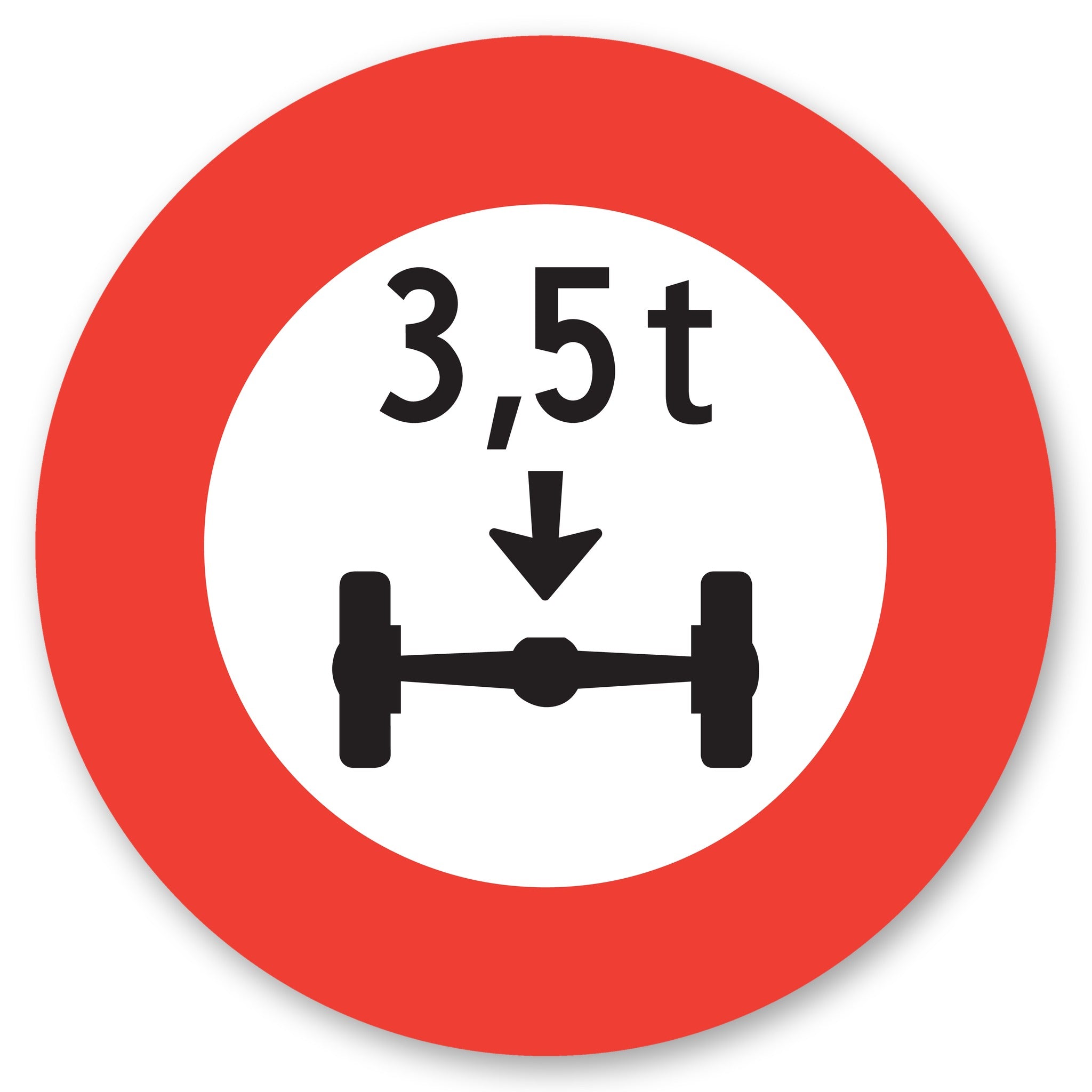 Achsdruck 3,5 t Schild