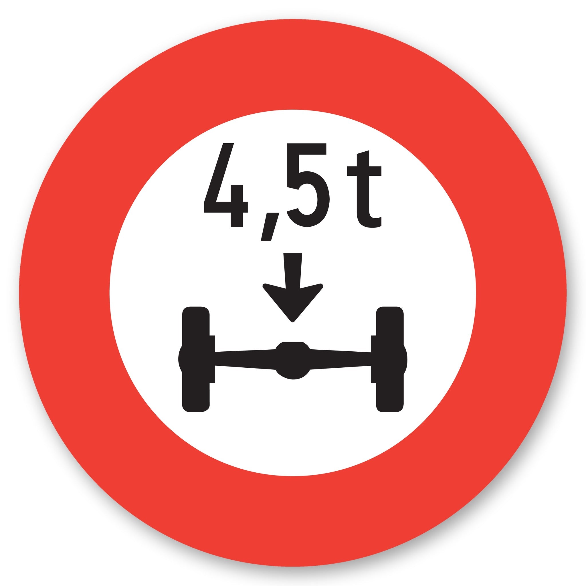 Achsdruck 4,5 t Schild