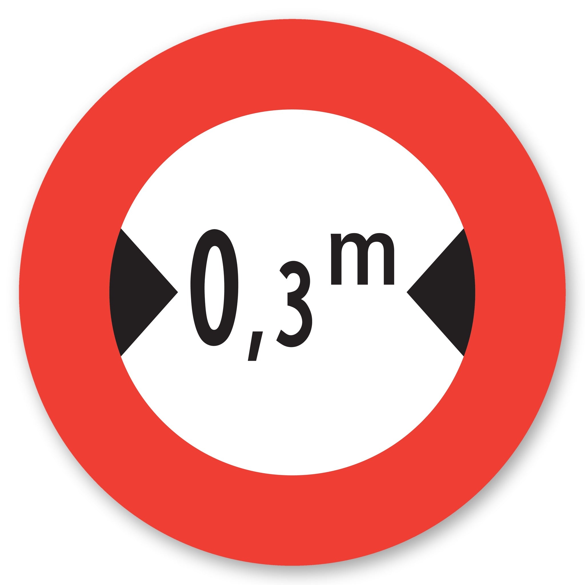 Höchstbreite 0,3 m Verkehrsschild