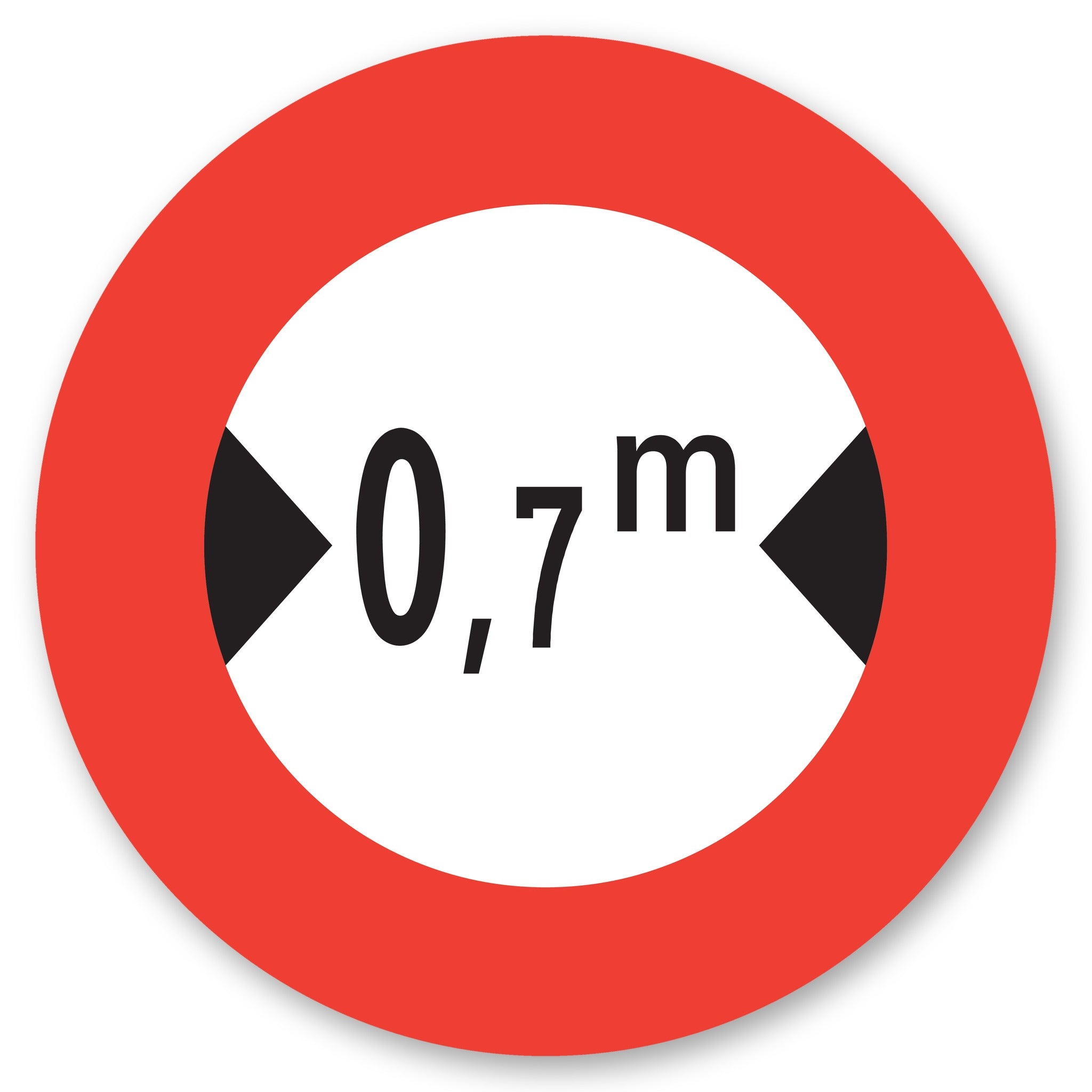 Höchstbreite 0,7 m Verkehrsschild