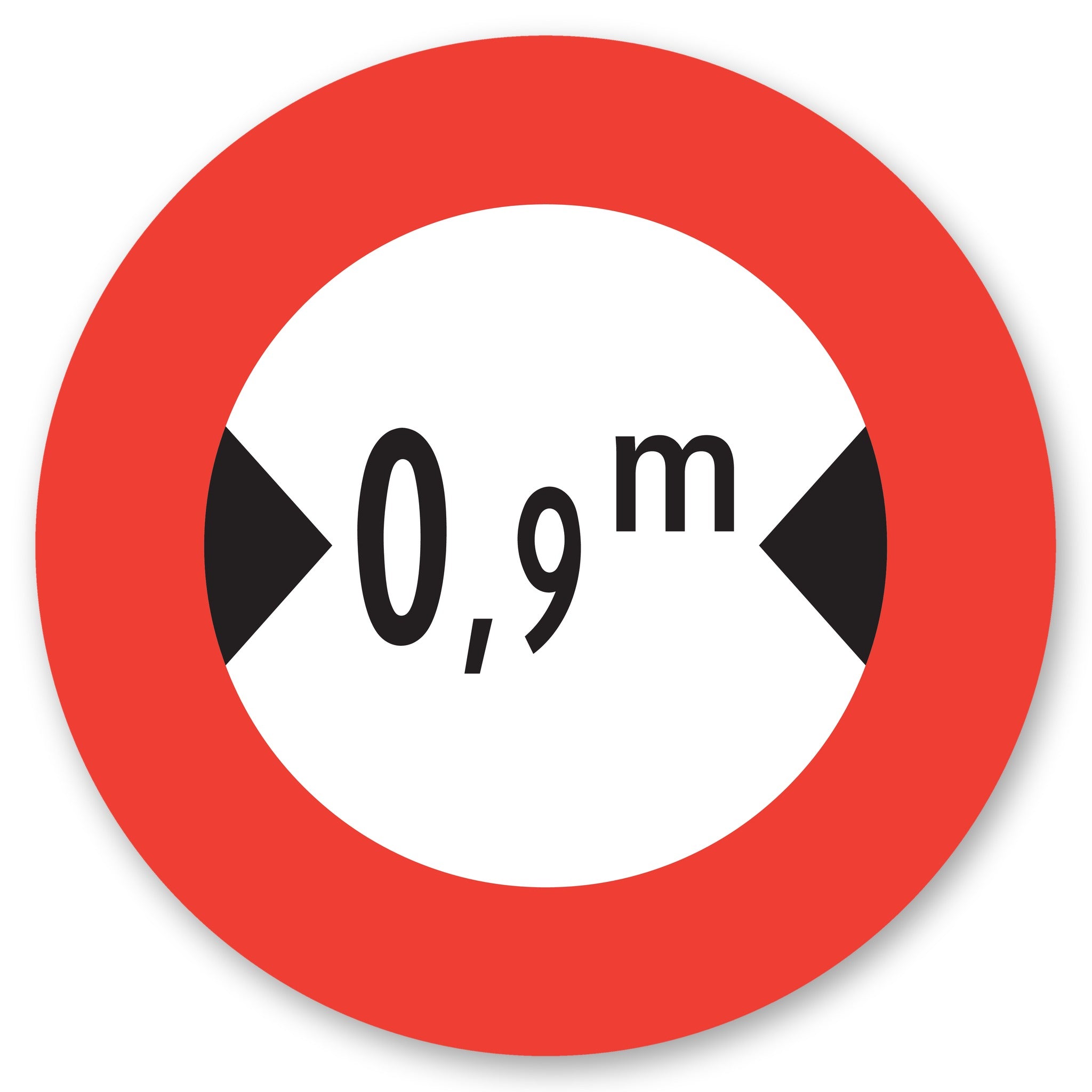 Höchstbreite 0,9 m Verkehrsschild