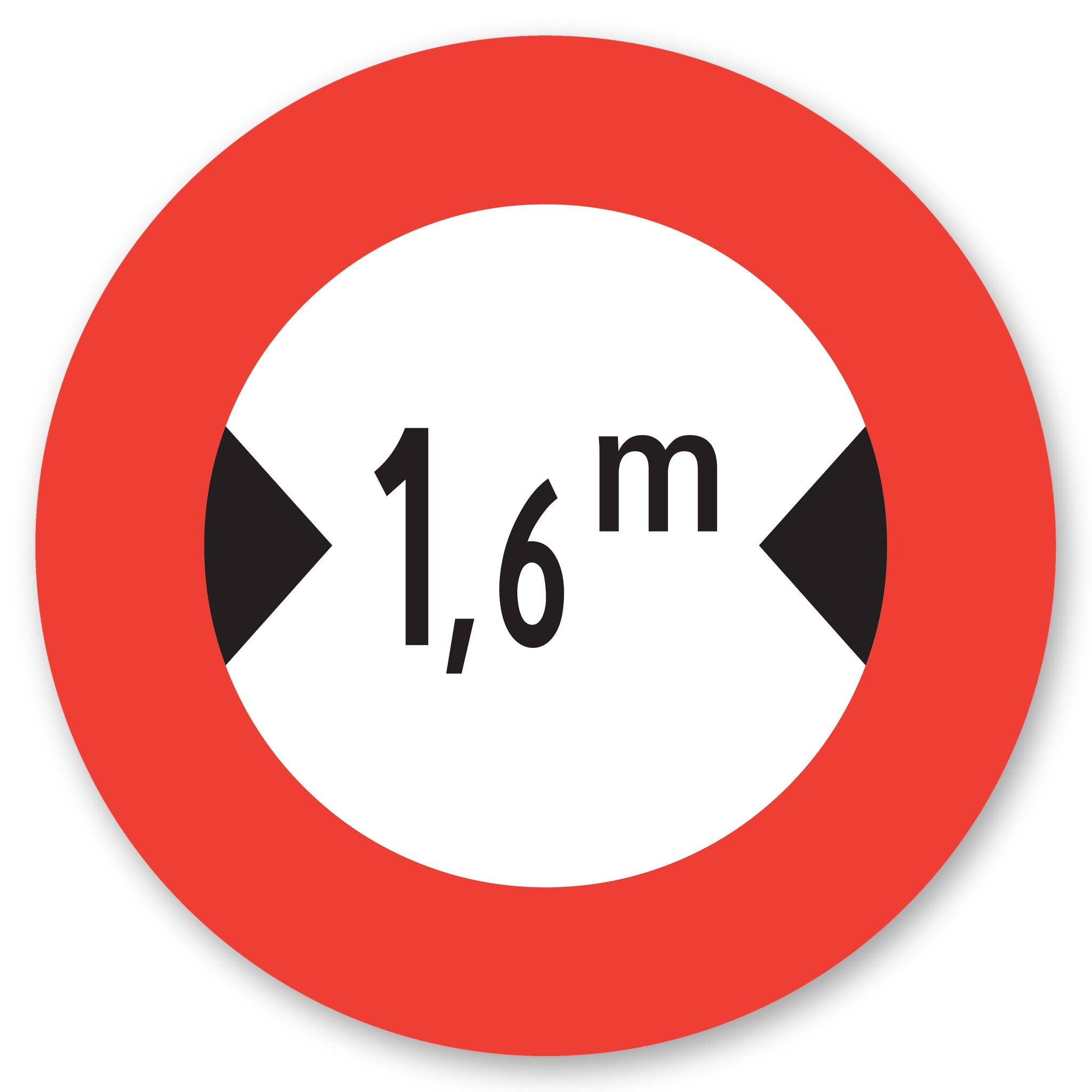 Höchstbreite 1,6 m Verkehrsschild