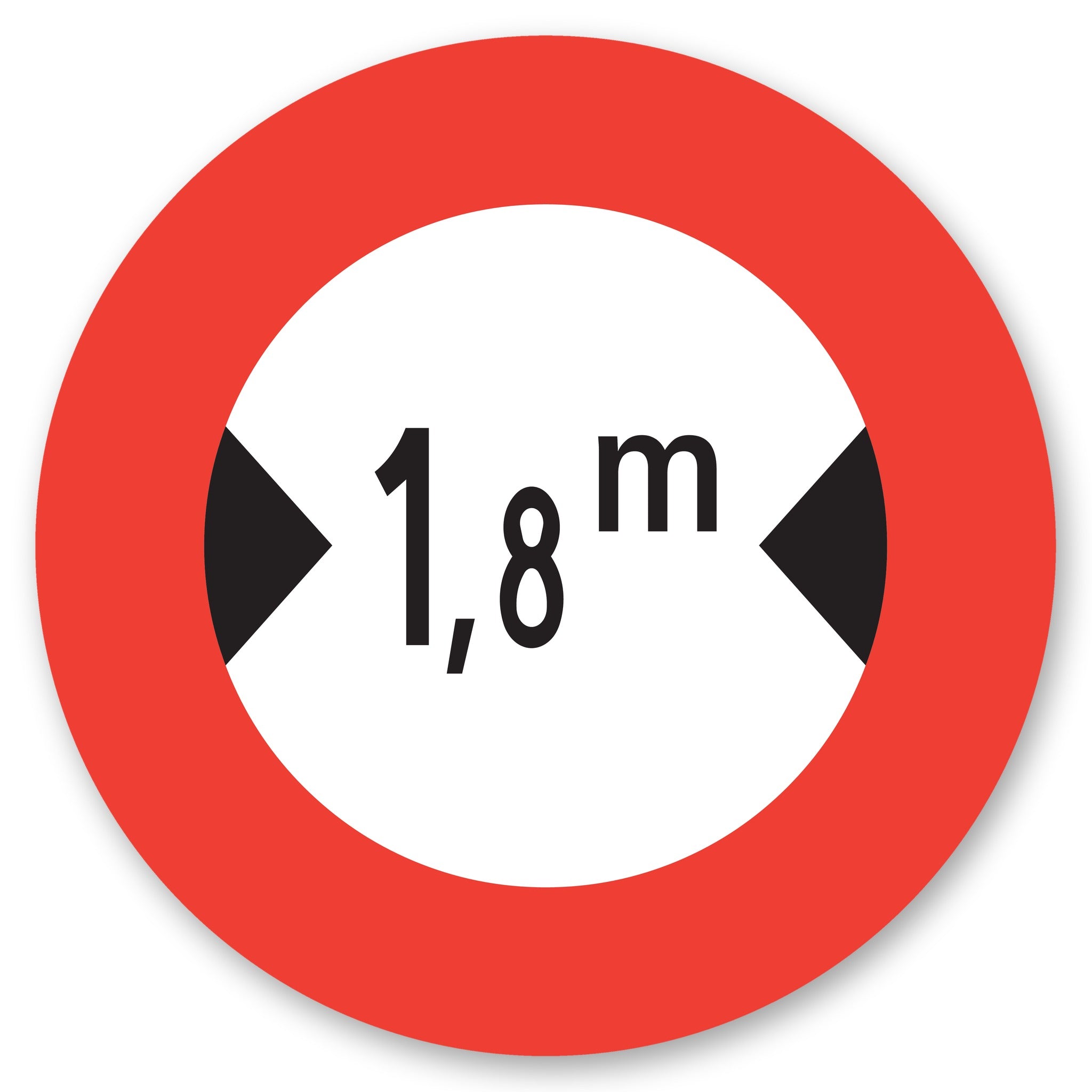 Höchstbreite 1,8 m Verkehrsschild