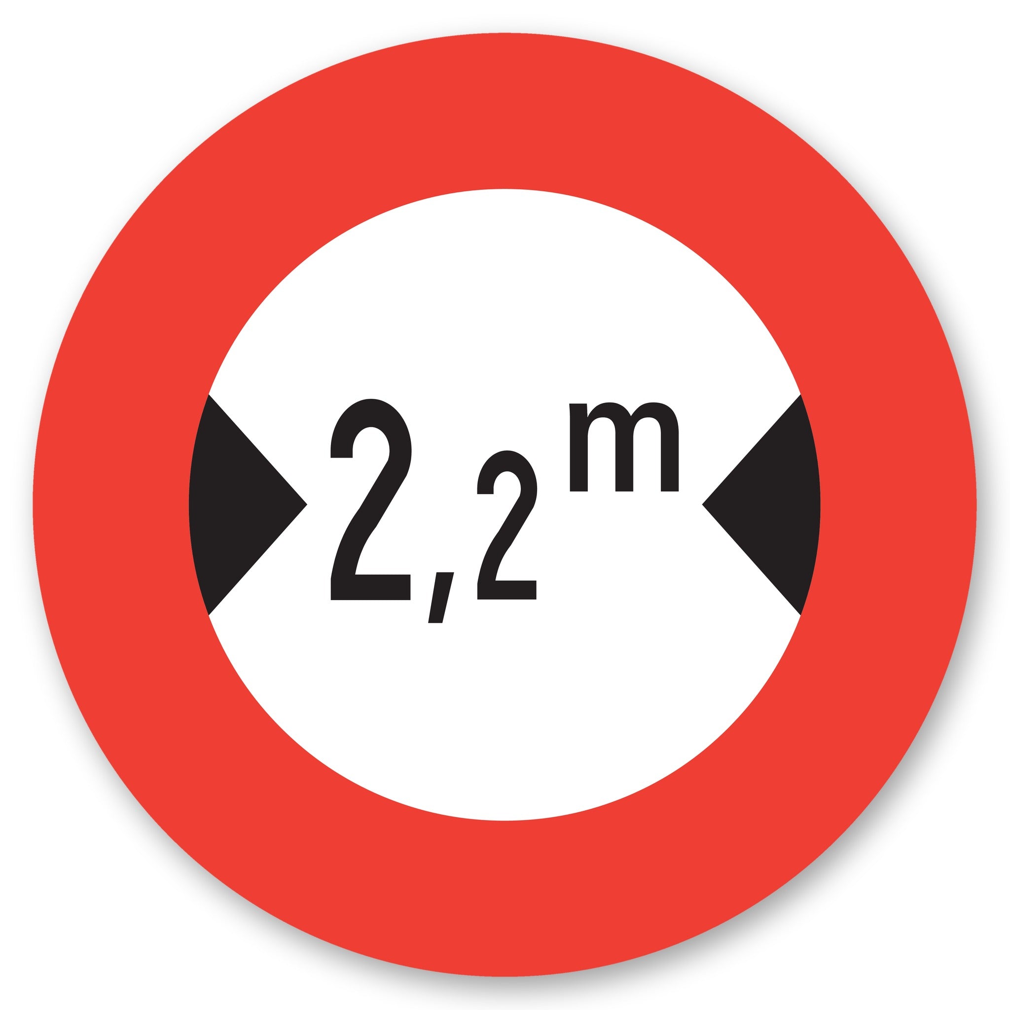 Höchstbreite 2,2 m Verkehrsschild