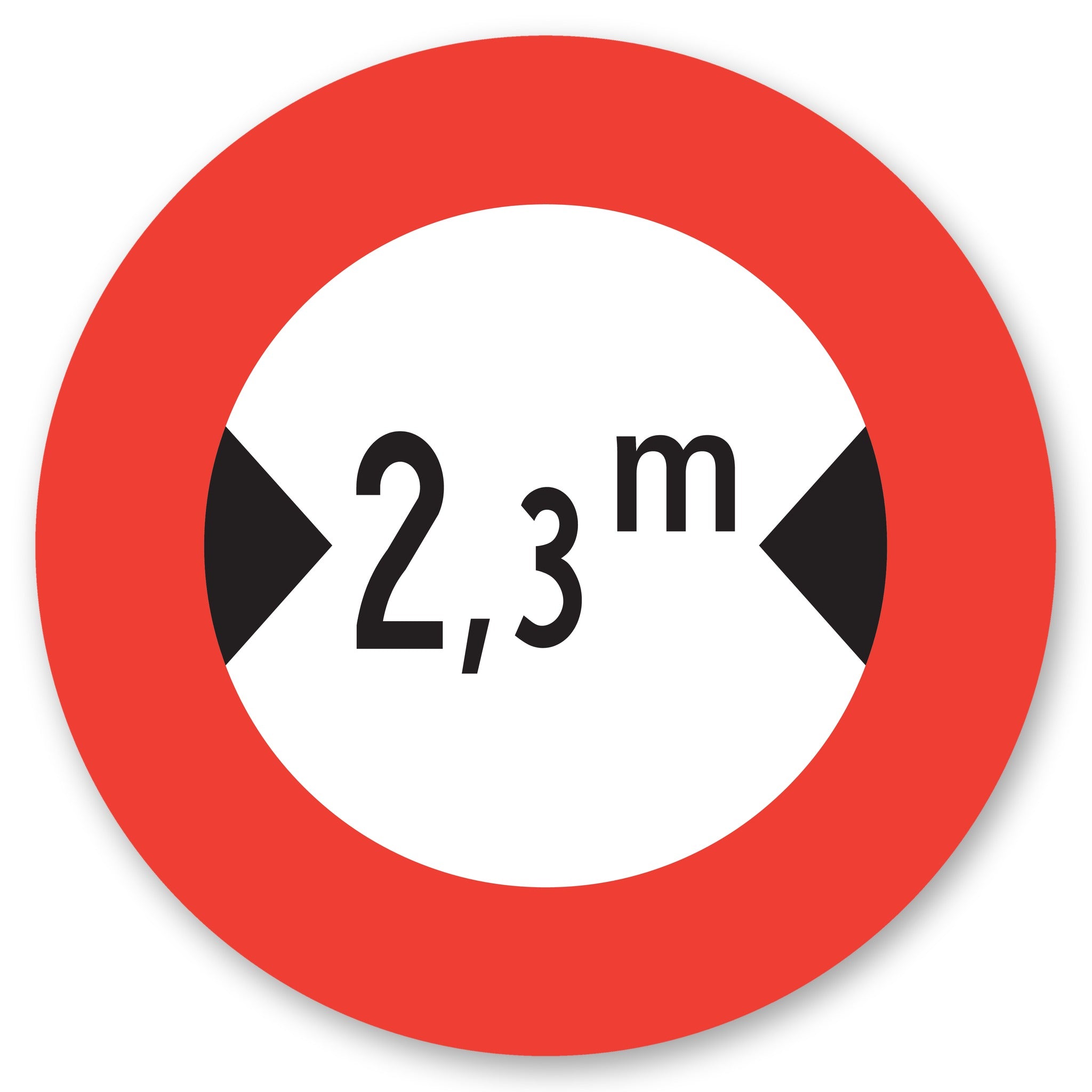 Höchstbreite 2,3 m Verkehrsschild