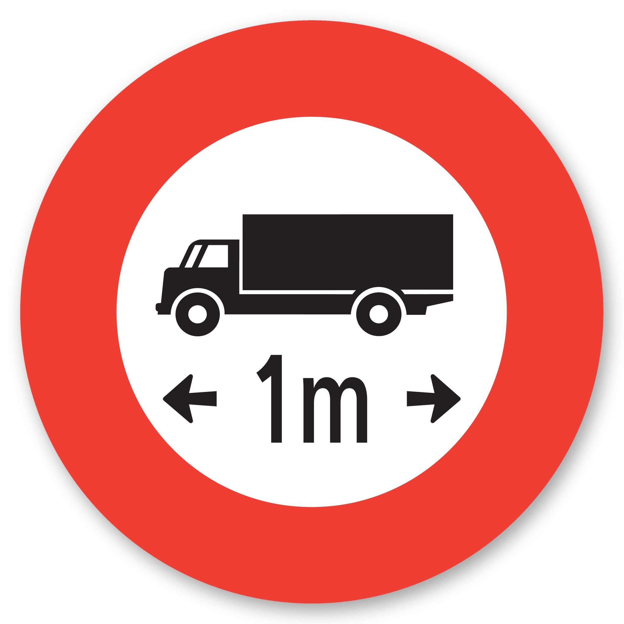 Verkehrsschild Höchstlänge 1 m, rund, Alu-Verbund 3 mm