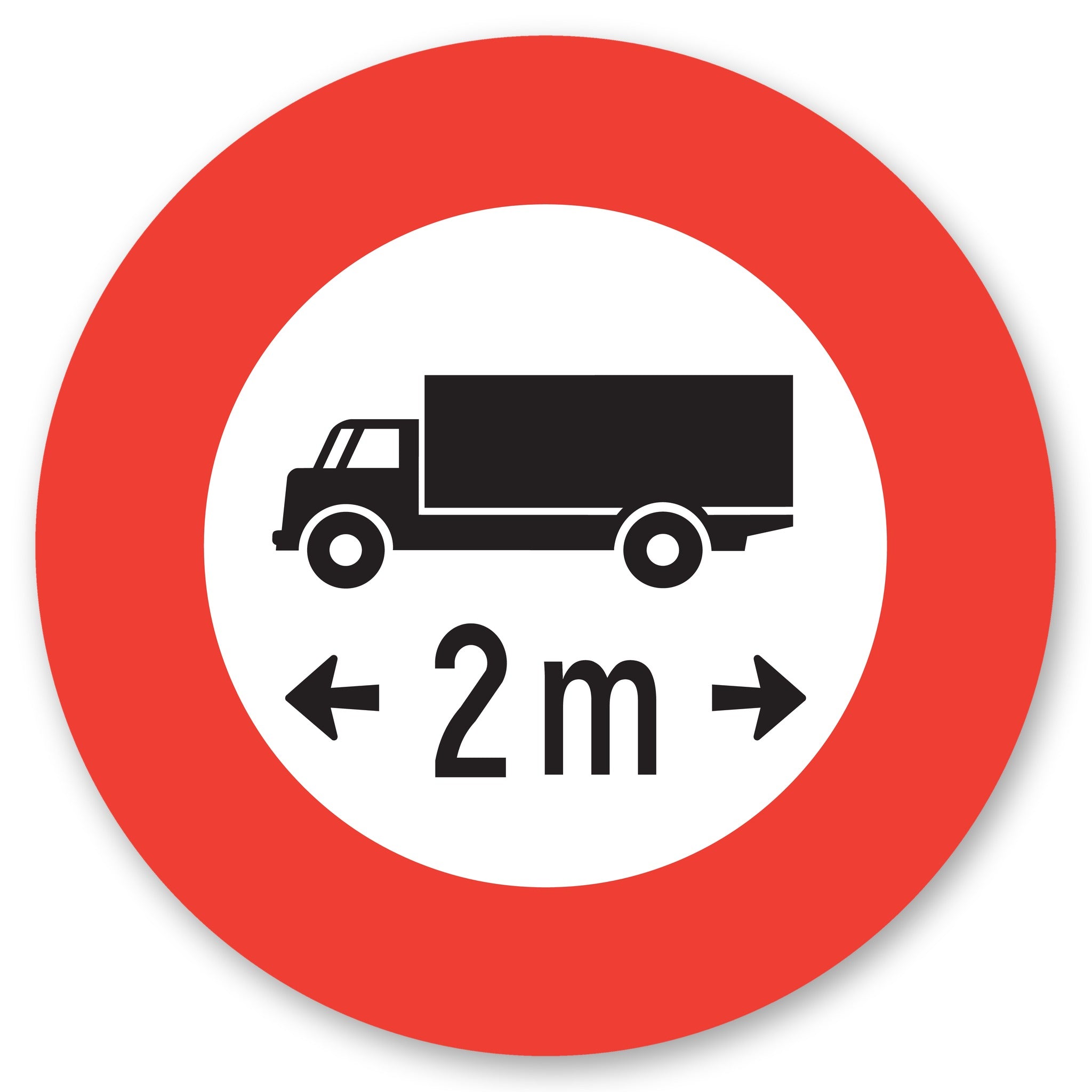 Verkehrsschild Höchstlänge 2 m, rund, Alu-Verbund 3 mm