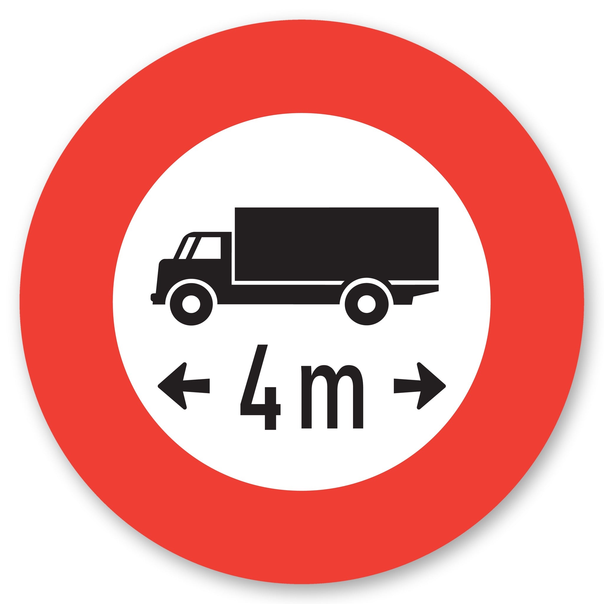 Verkehrsschild Höchstlänge 4 m, rund, Alu-Verbund 3 mm