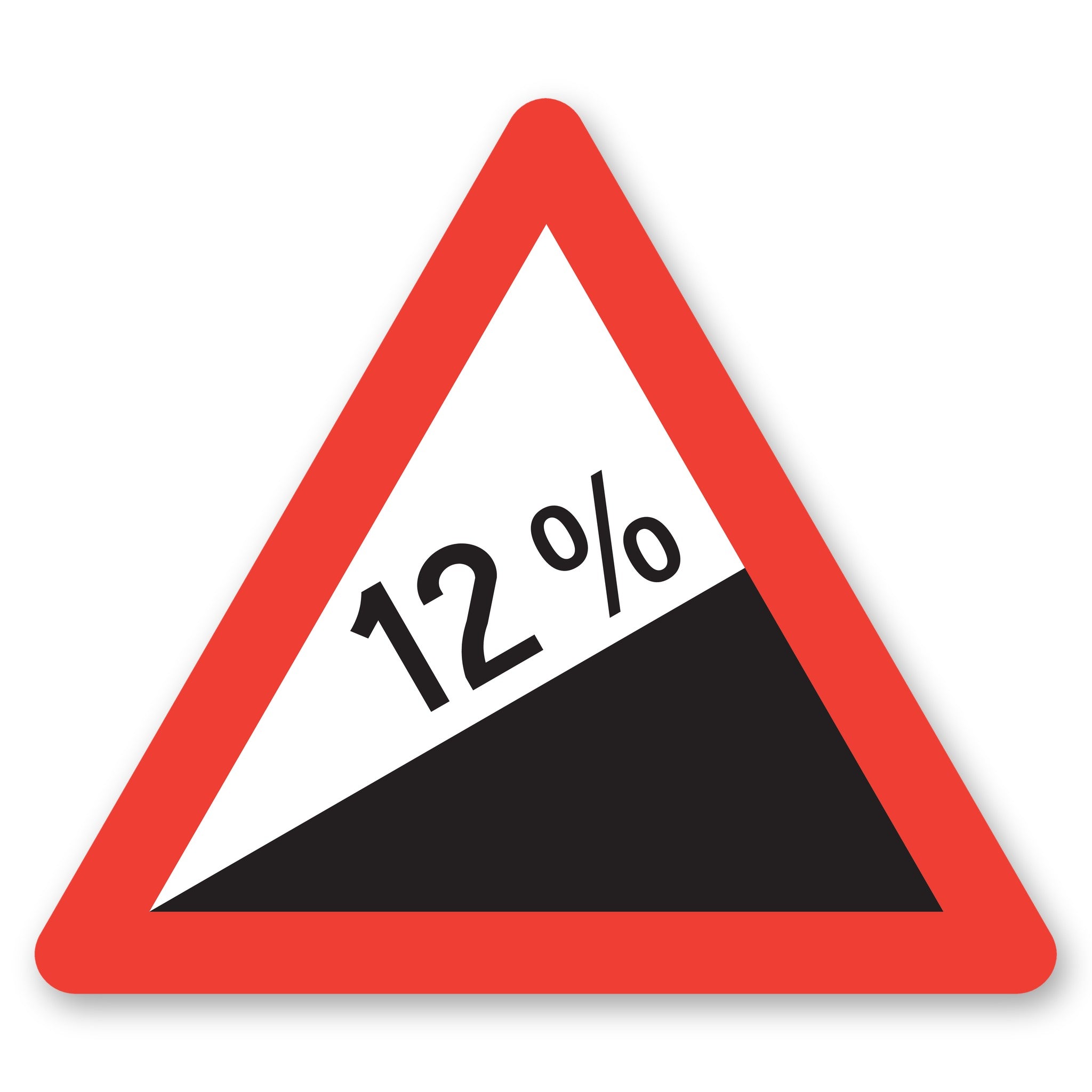 Starke Steigung 12 % Schild